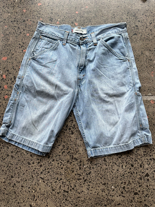 Light Wash Denim Carpenter Jorts - 32W