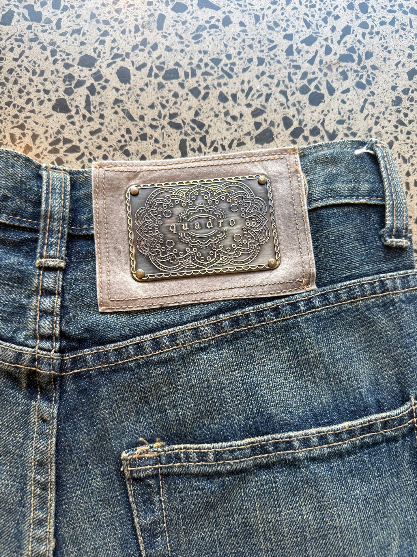 Quadro Japanese Embroidered Denim Jeans - 32W x 32L