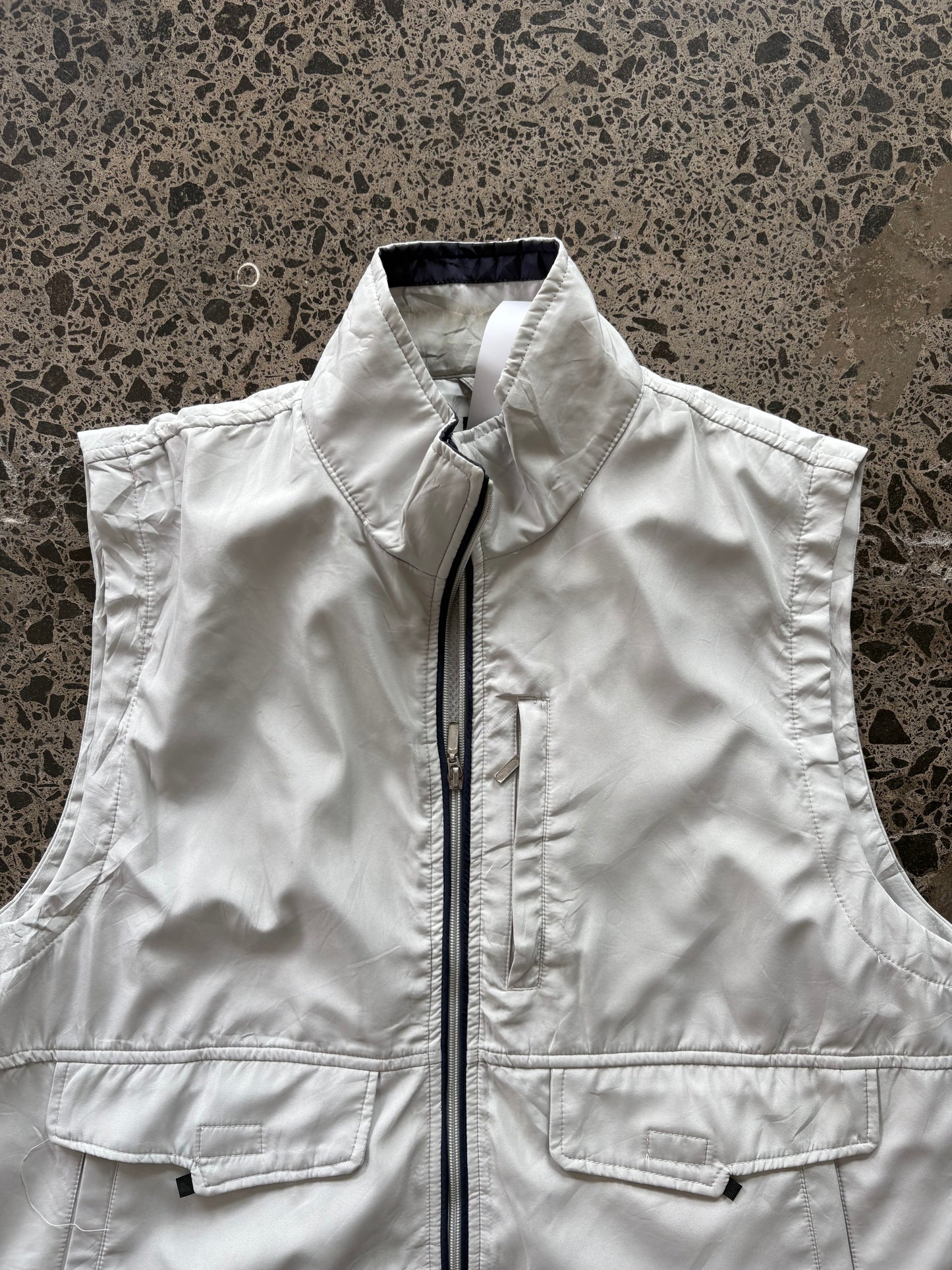 Light Pearl Japanese Utility Vest - L