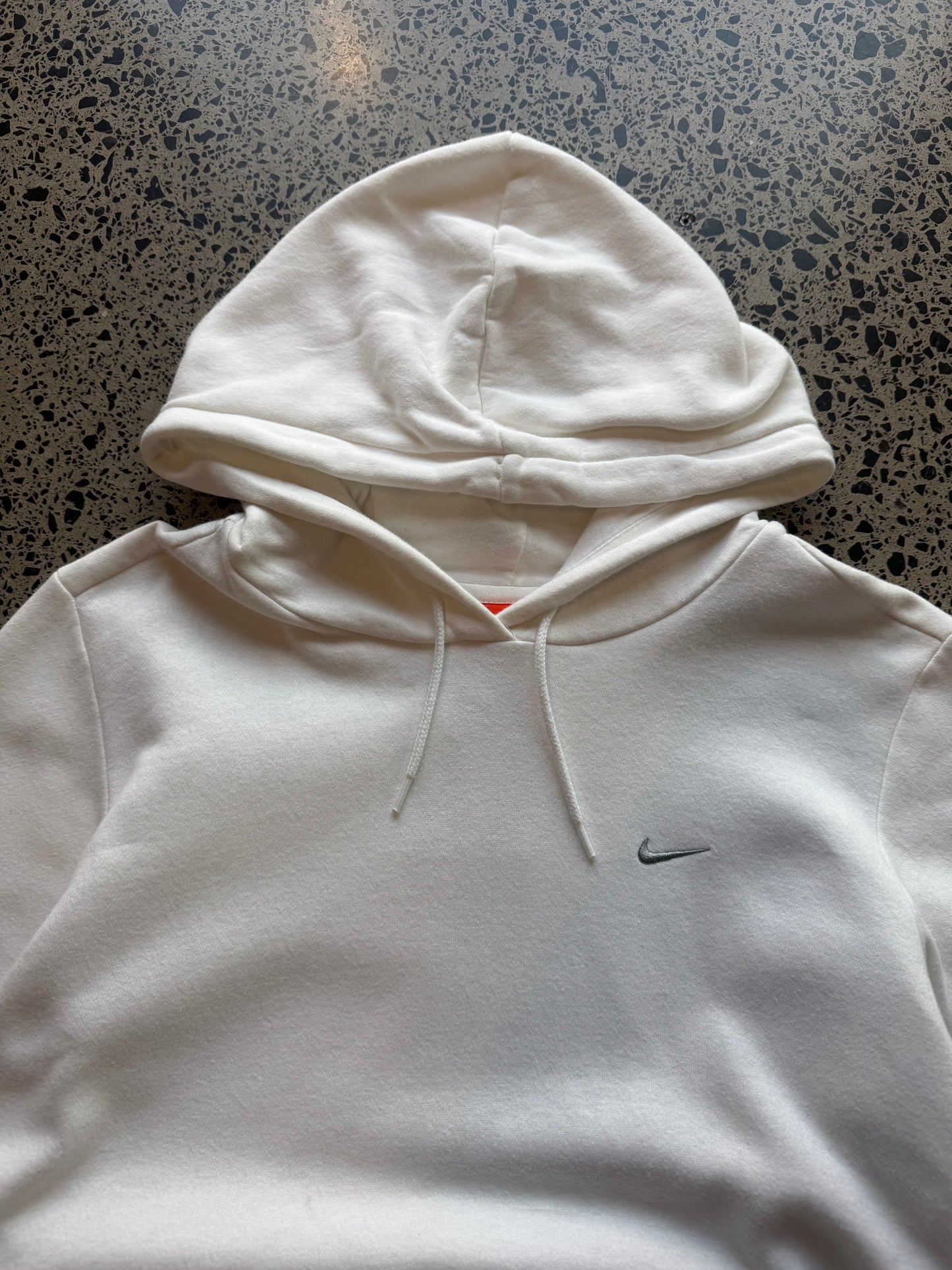 2010's Nike Swoosh hoodie in a white colour-way.