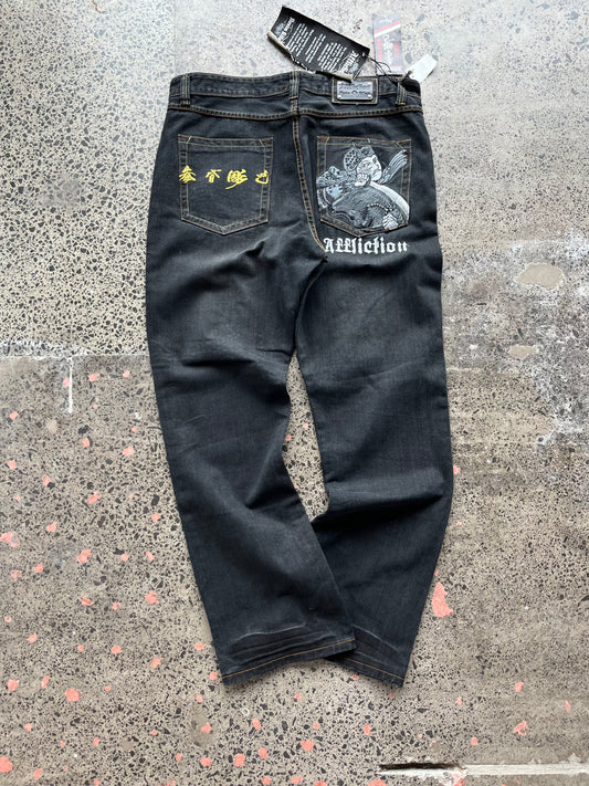 Dead stock Affliction Denim Jeans 40W x 34L (2XL)