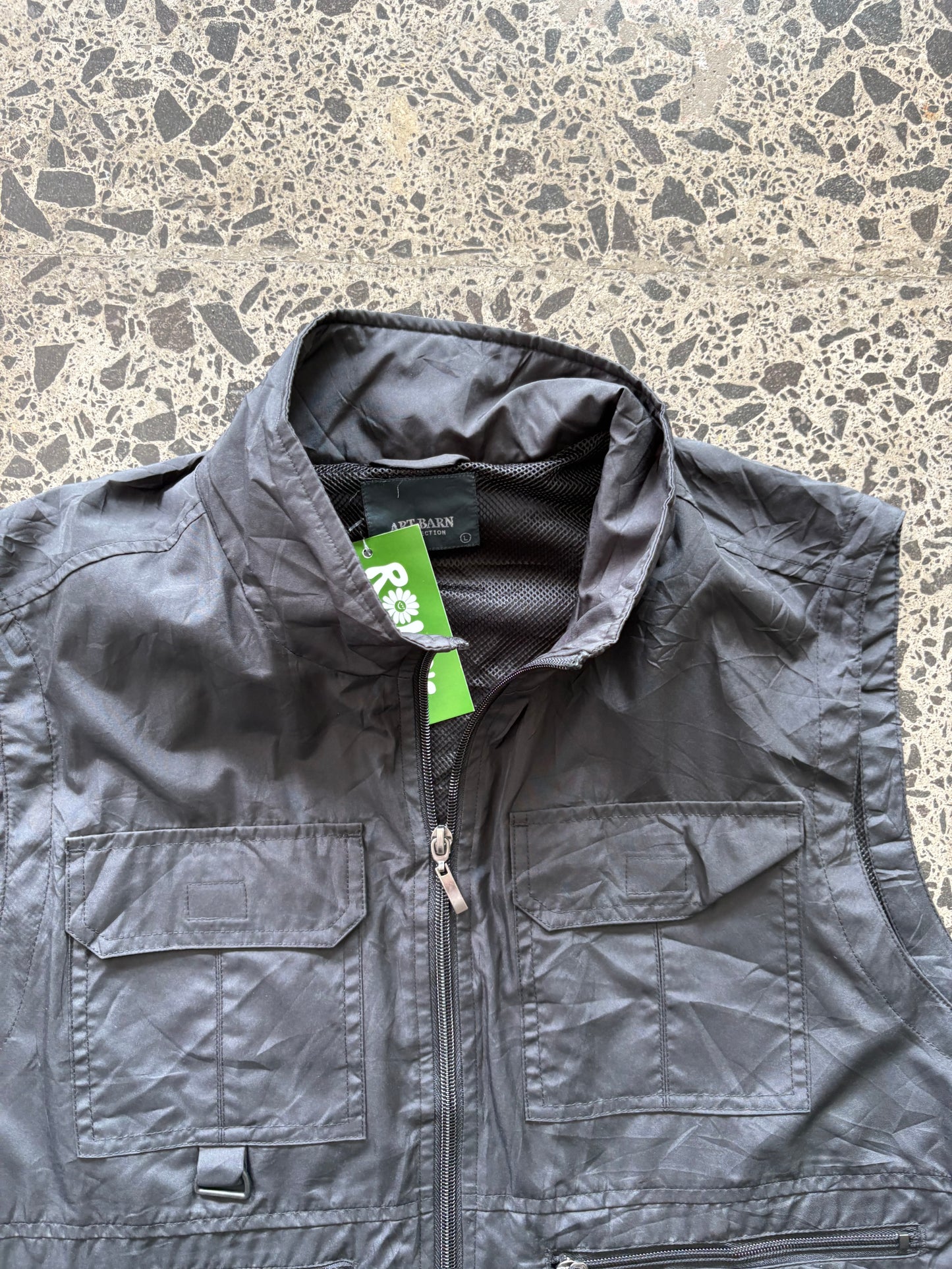 Black Utility Vest - L