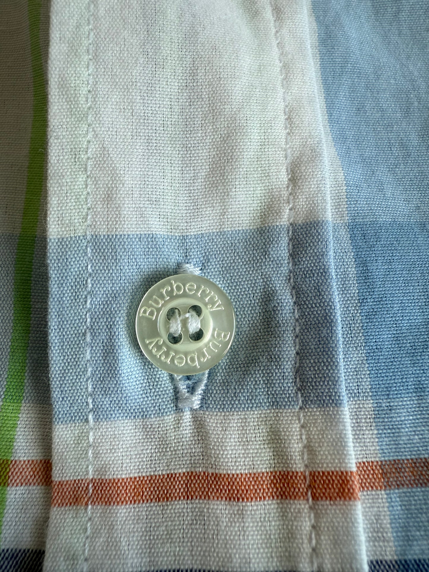 Checkered Burberry Button Up Shirt - XL