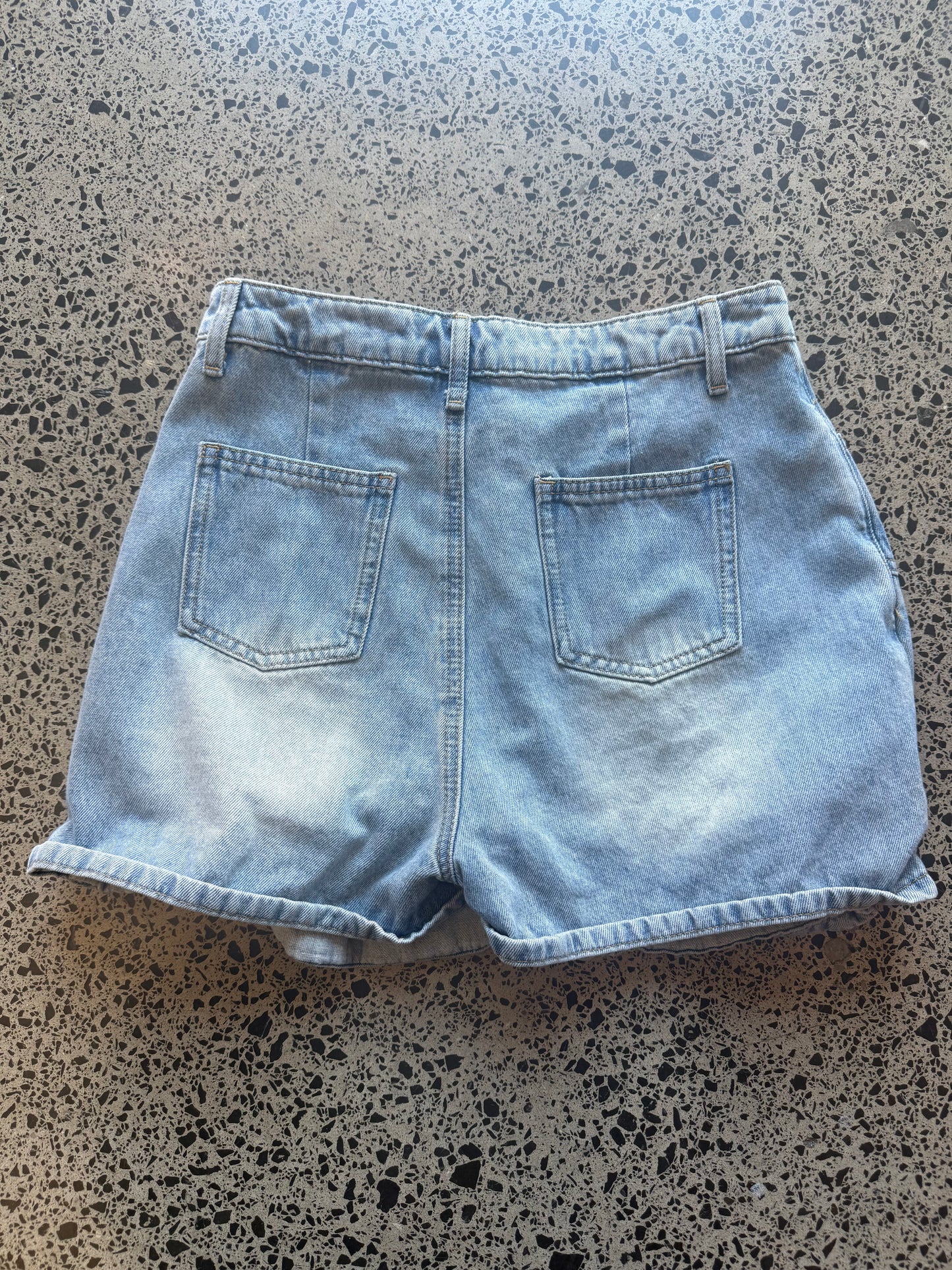 Light Blue Pleated Mini Skort - S