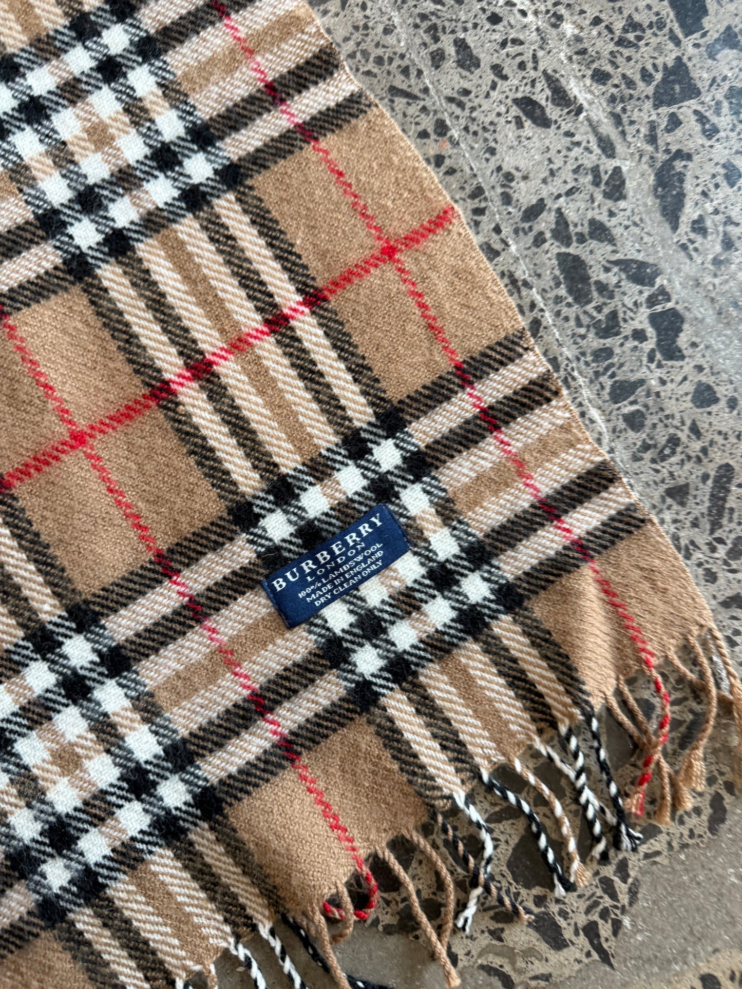 Iconic Burberry Wool Scarf