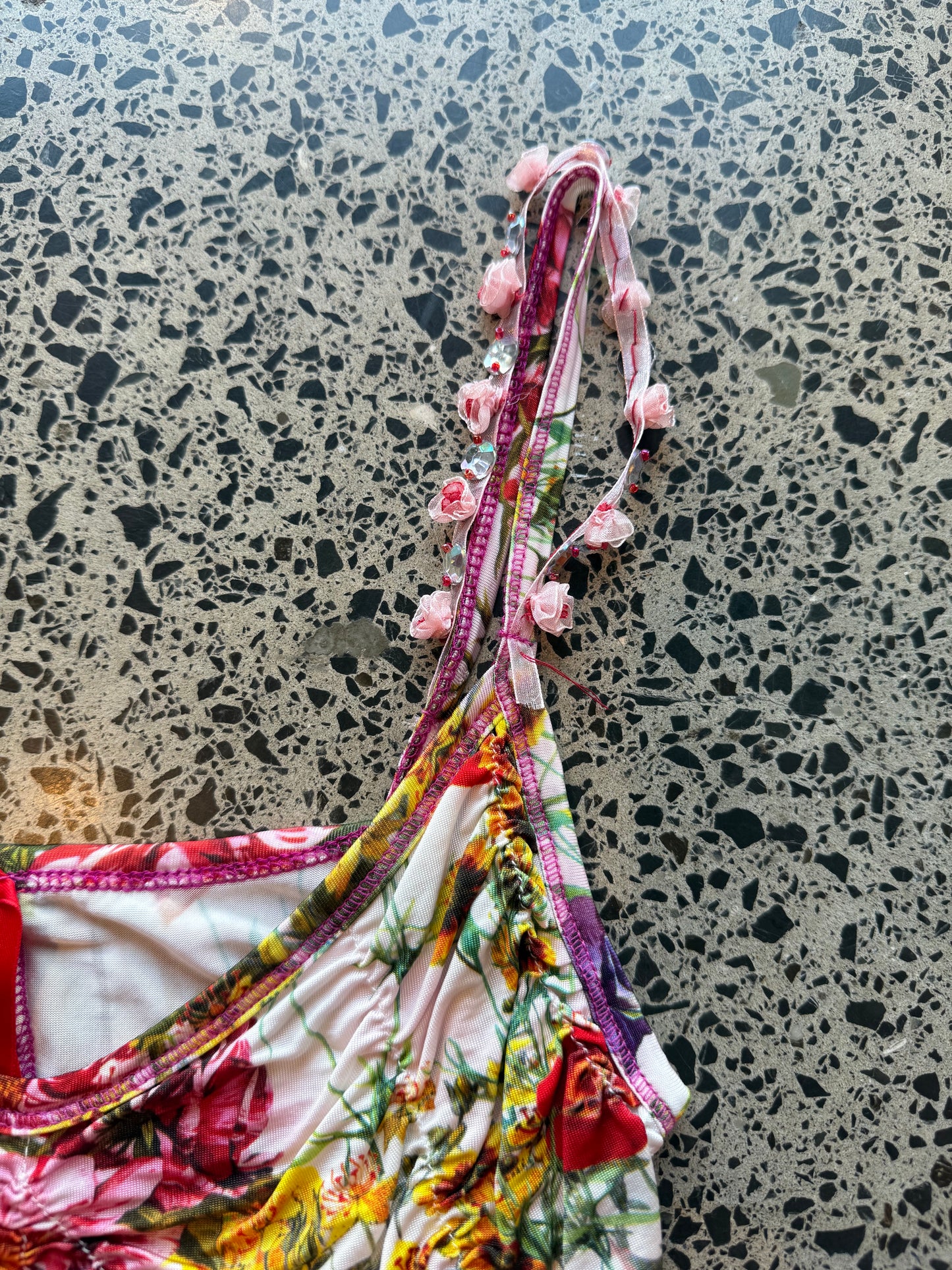 Floral Scrunch Top - S