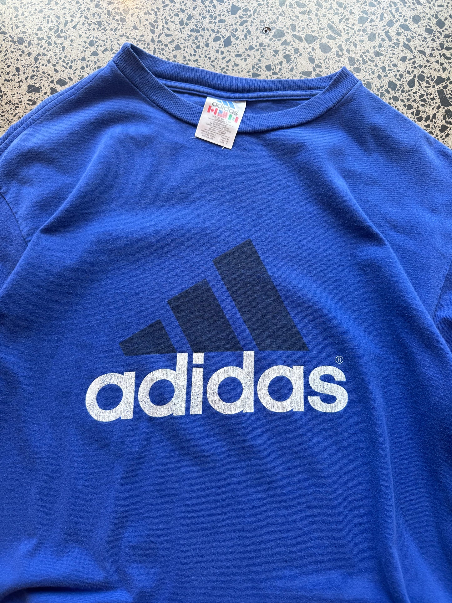 90's Adidas Logo Tee - M