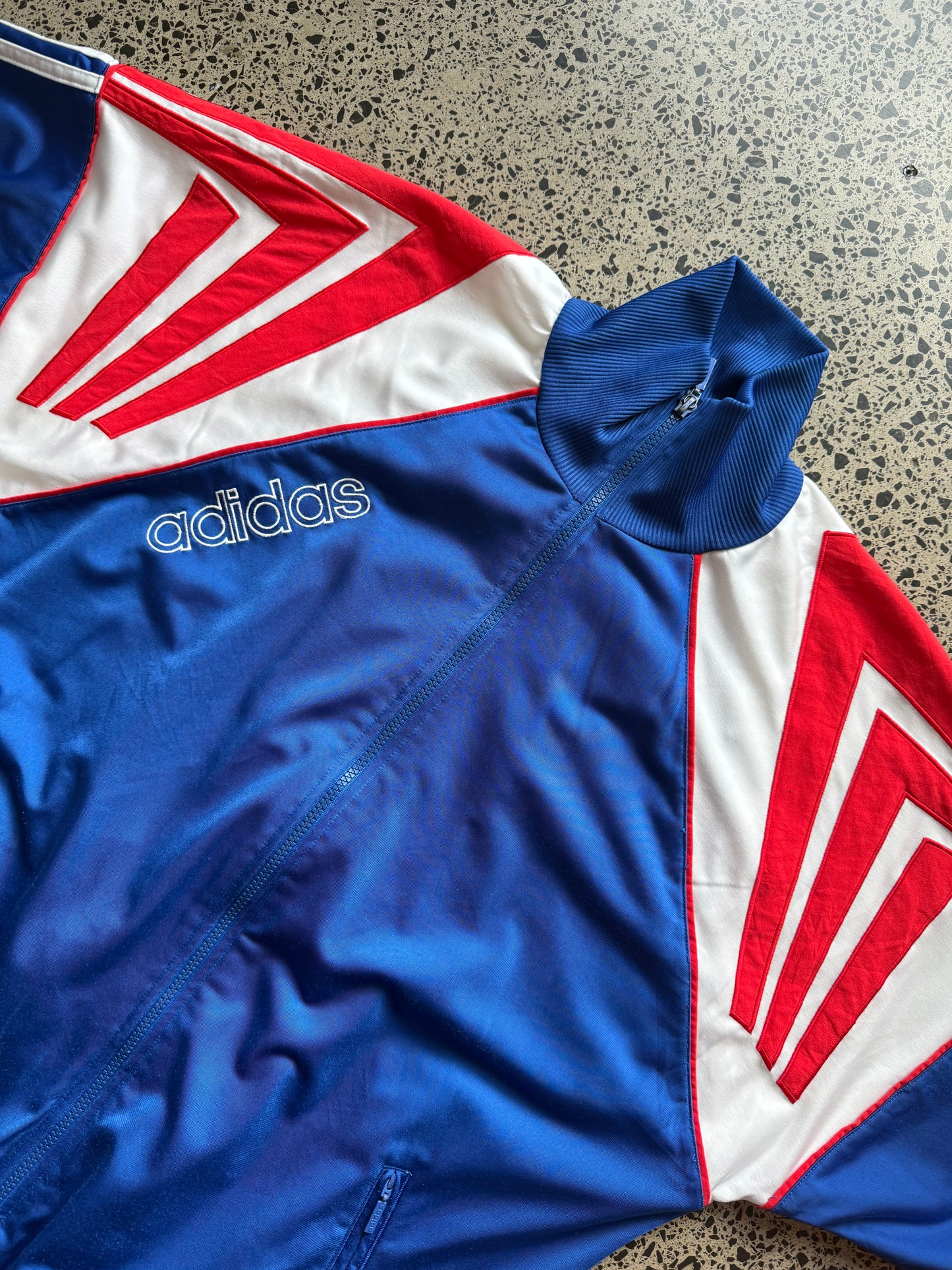 90's Adidas Zip Up Track Jacket - Large