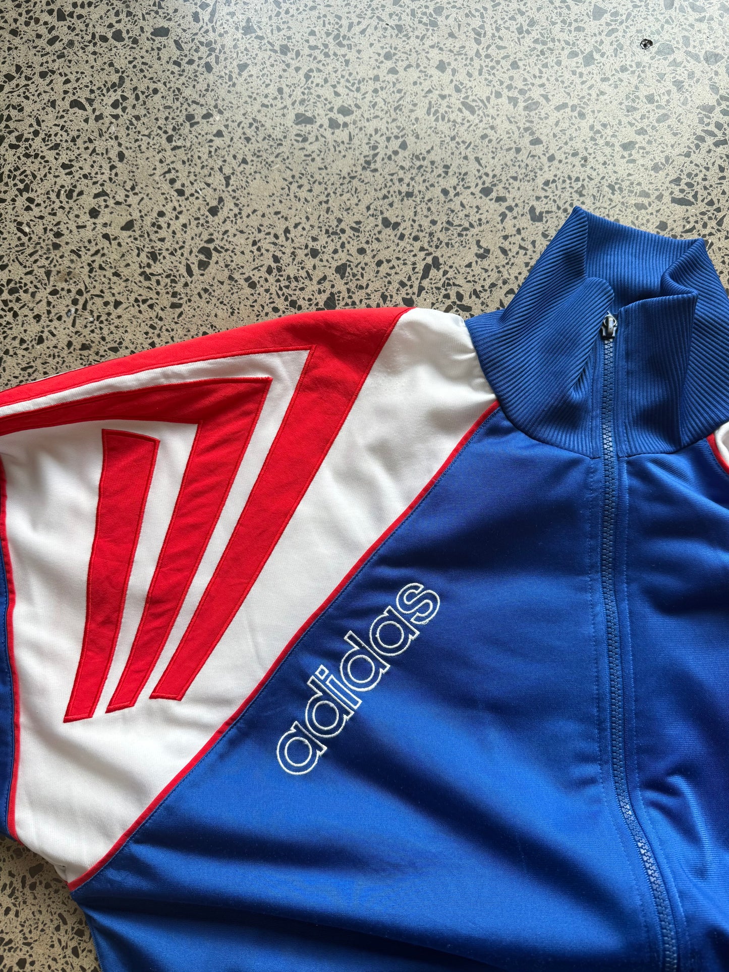 90's Adidas Zip Up Track Jacket - Large