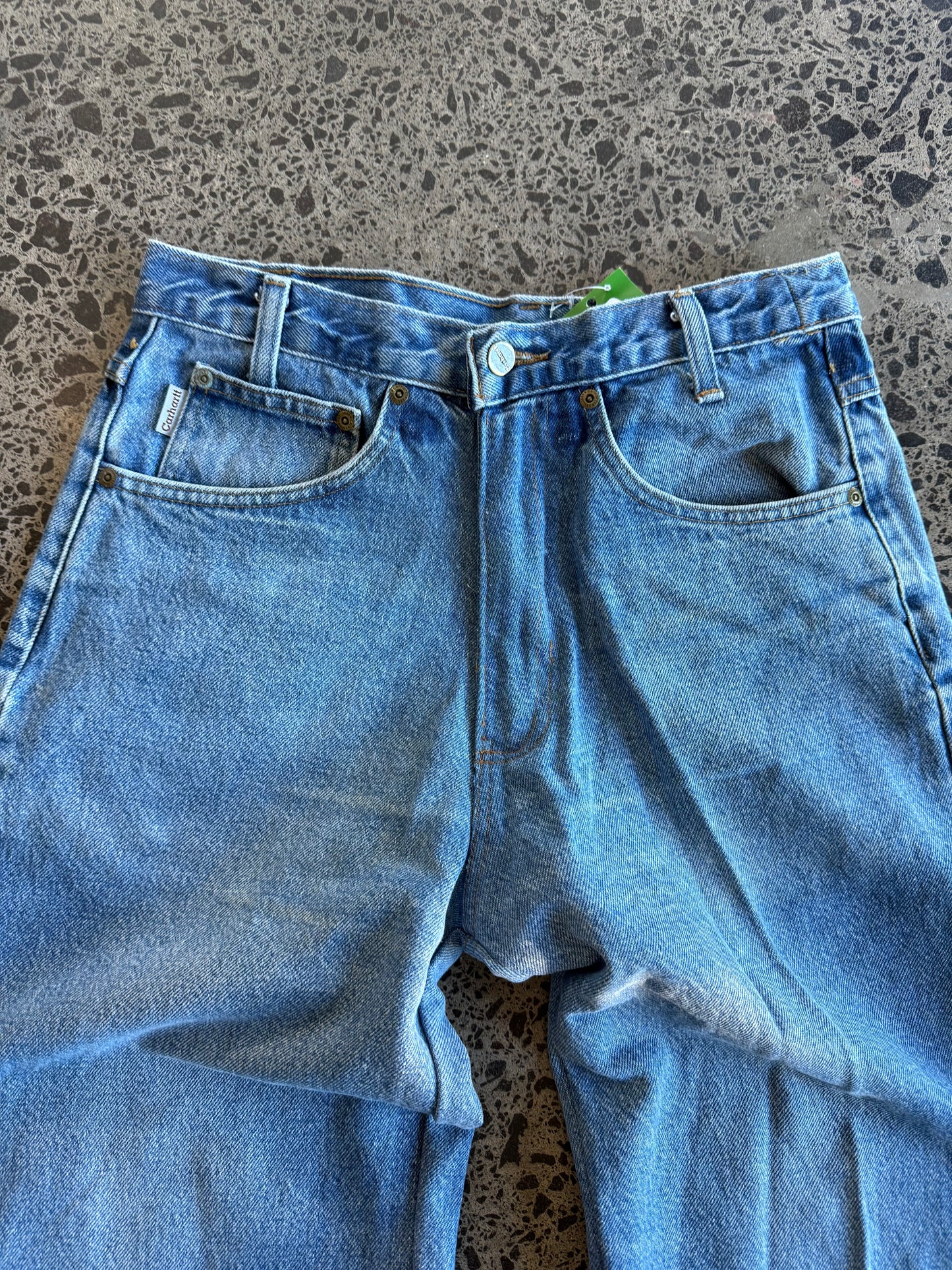 Mid Blue Carhartt Denim Jeans - 28W x 28L Mens OR 6/8 Womens