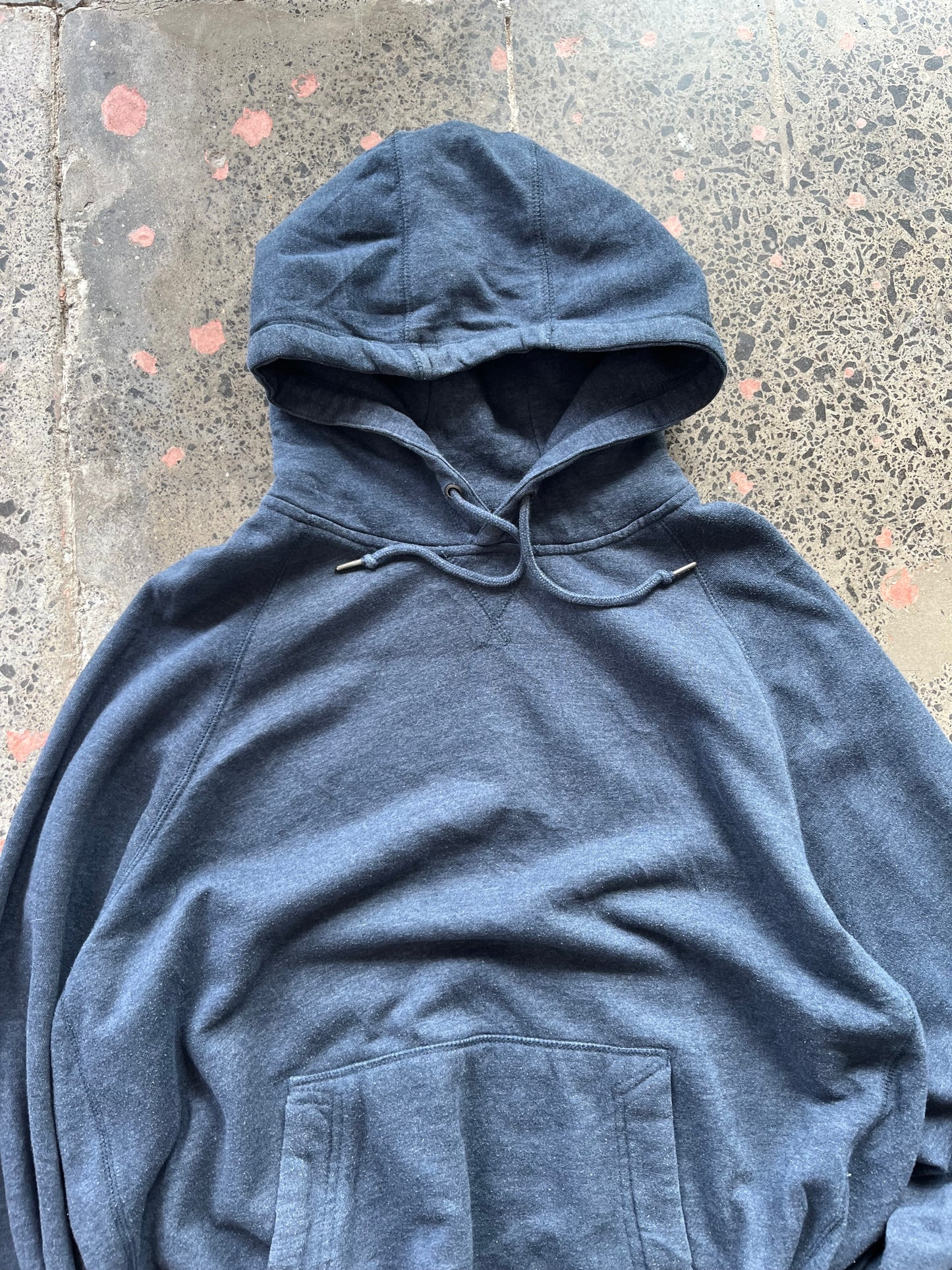Navy/Grey Russell Blank Hoodie - 2XL