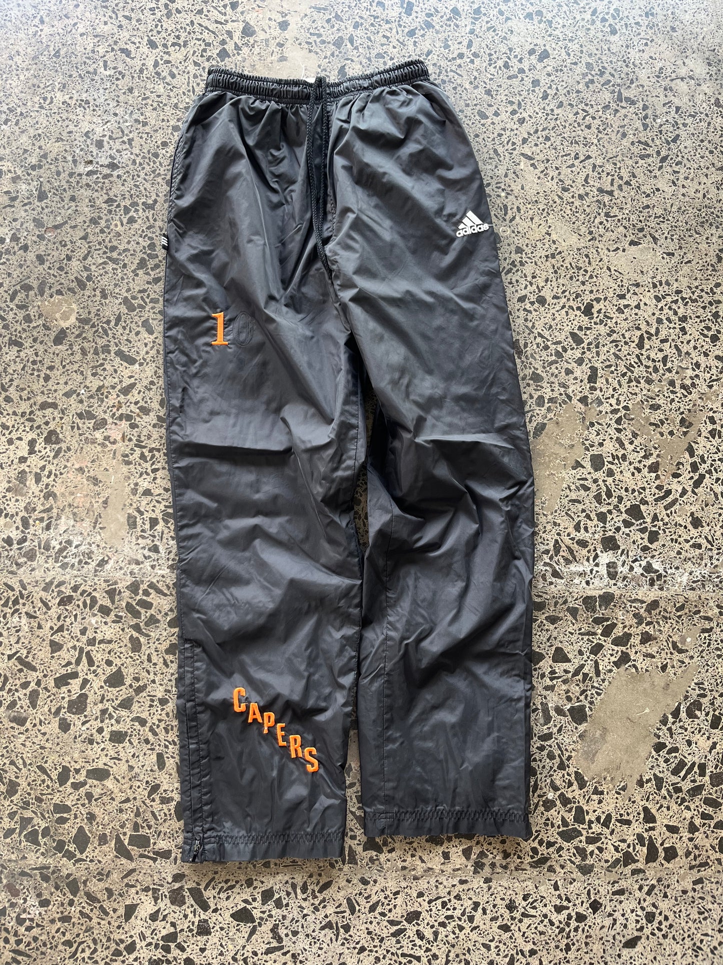 2001 Mens Black Adidas 'Caper 1' Embroidered Track pants - S