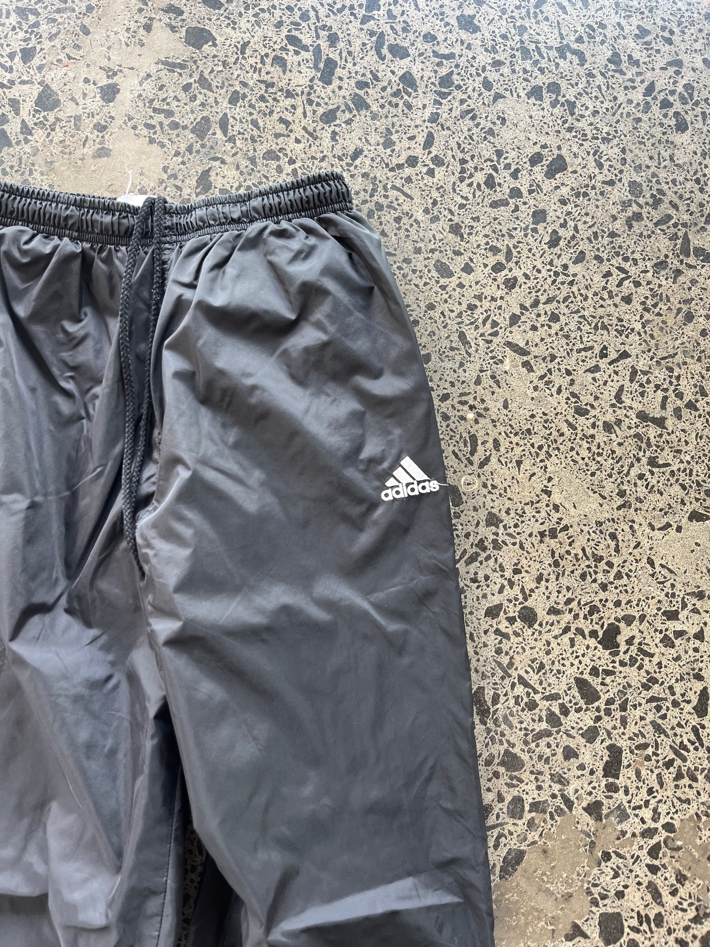 2001 Mens Black Adidas 'Caper 1' Embroidered Track pants - S