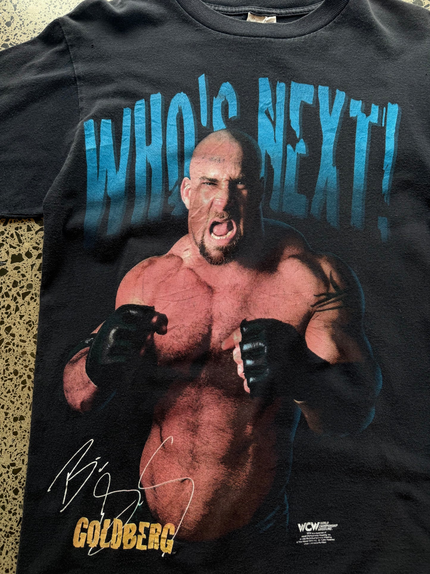 1998 WCW Goldberg 'Who's Next' Wrestling Tee - M