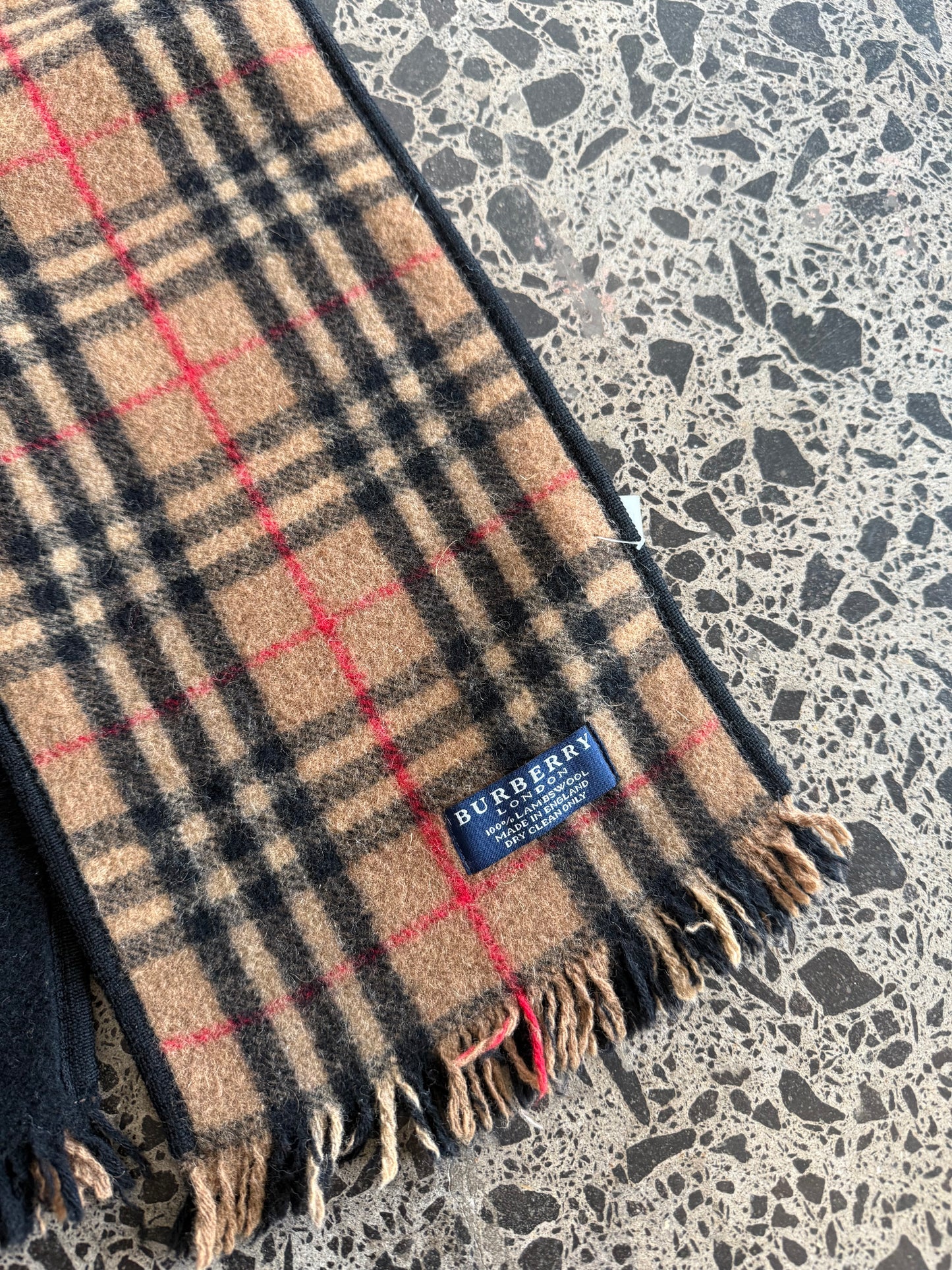 Iconic Burberry Wool Scarf
