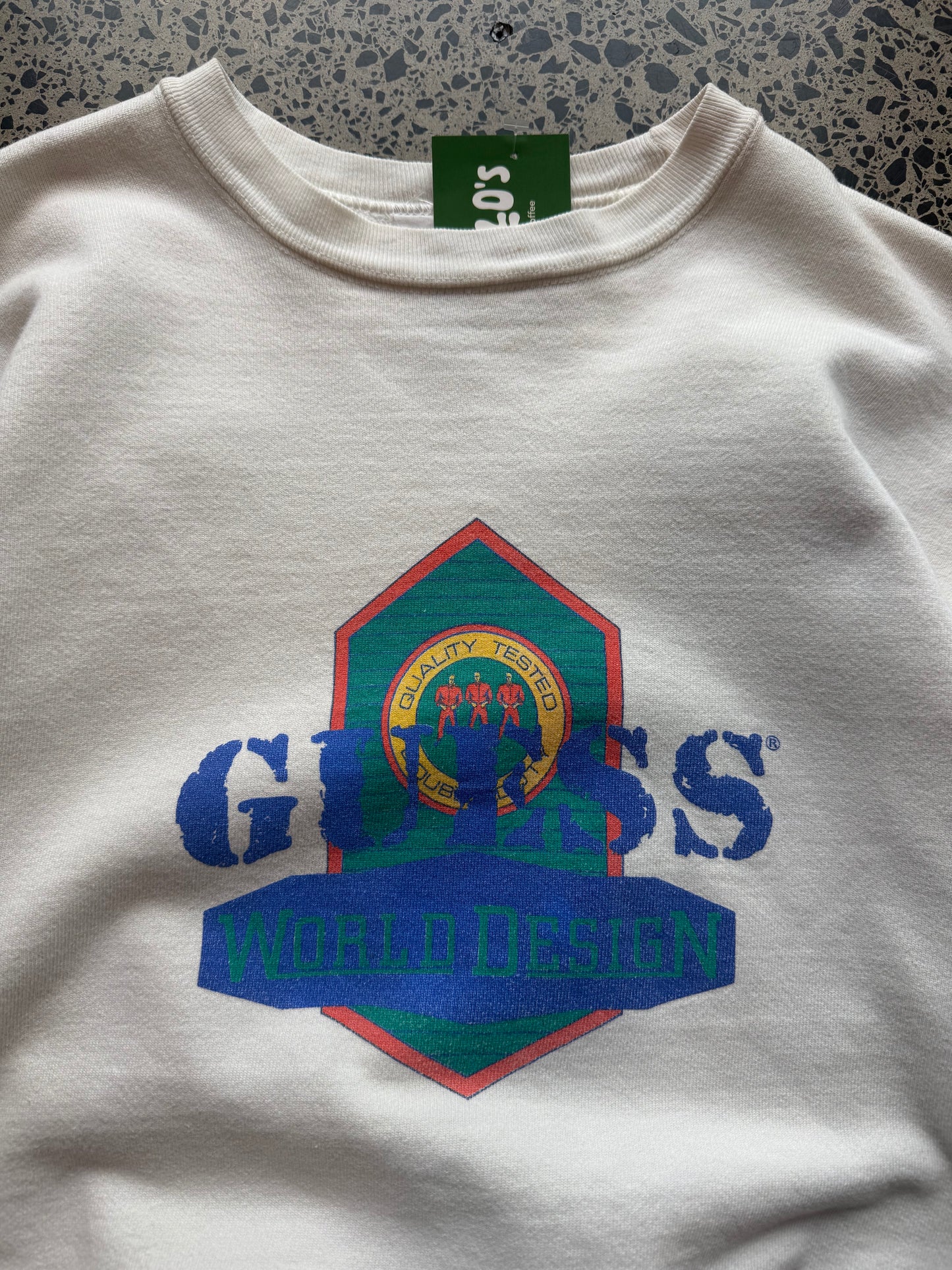 90's Designer 'Guess' Logo Crewneck Jumper - One size fits all