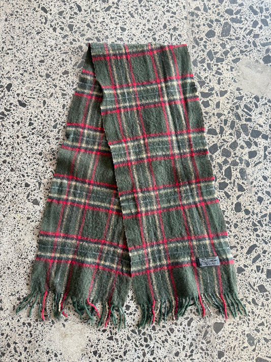 Green Wool Burberry Scarf