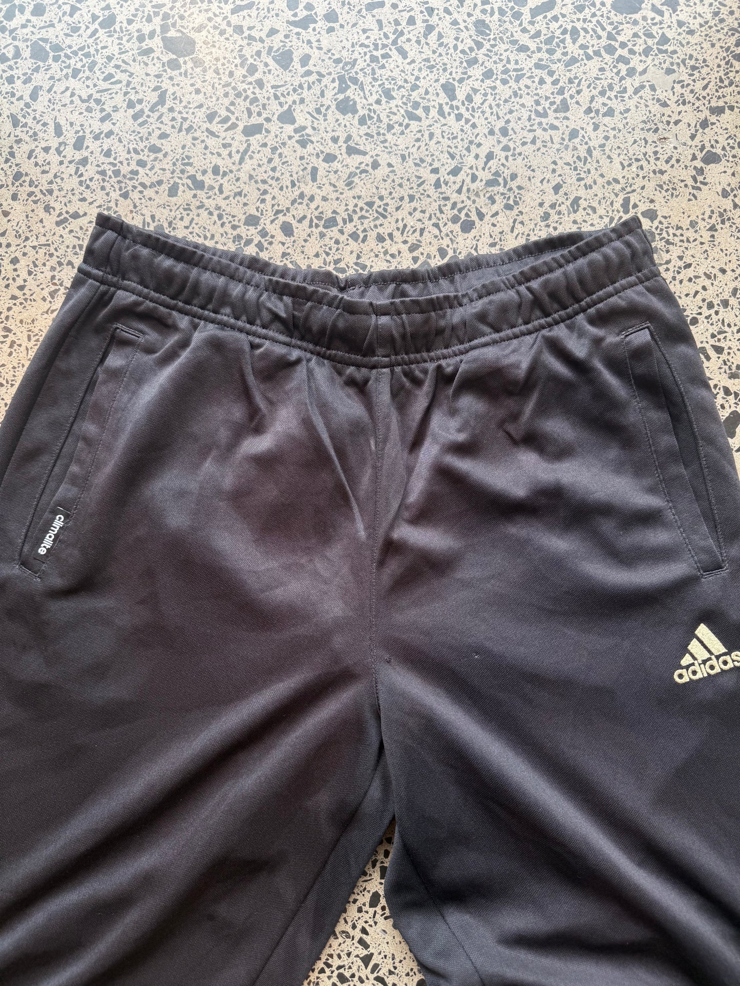 Black & Gold Adidas Trackies - M