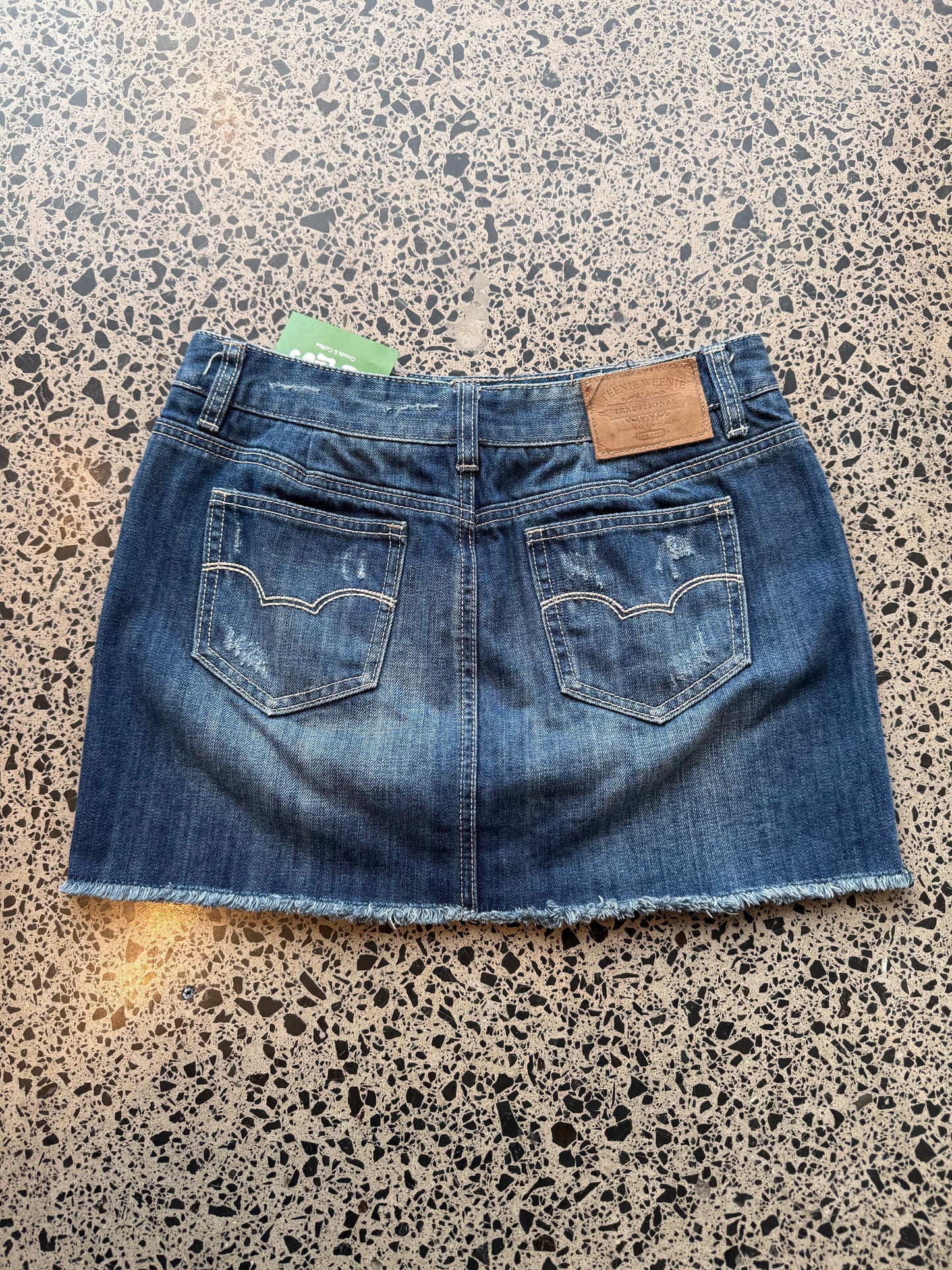 Dark Denim Mini Skirt - S