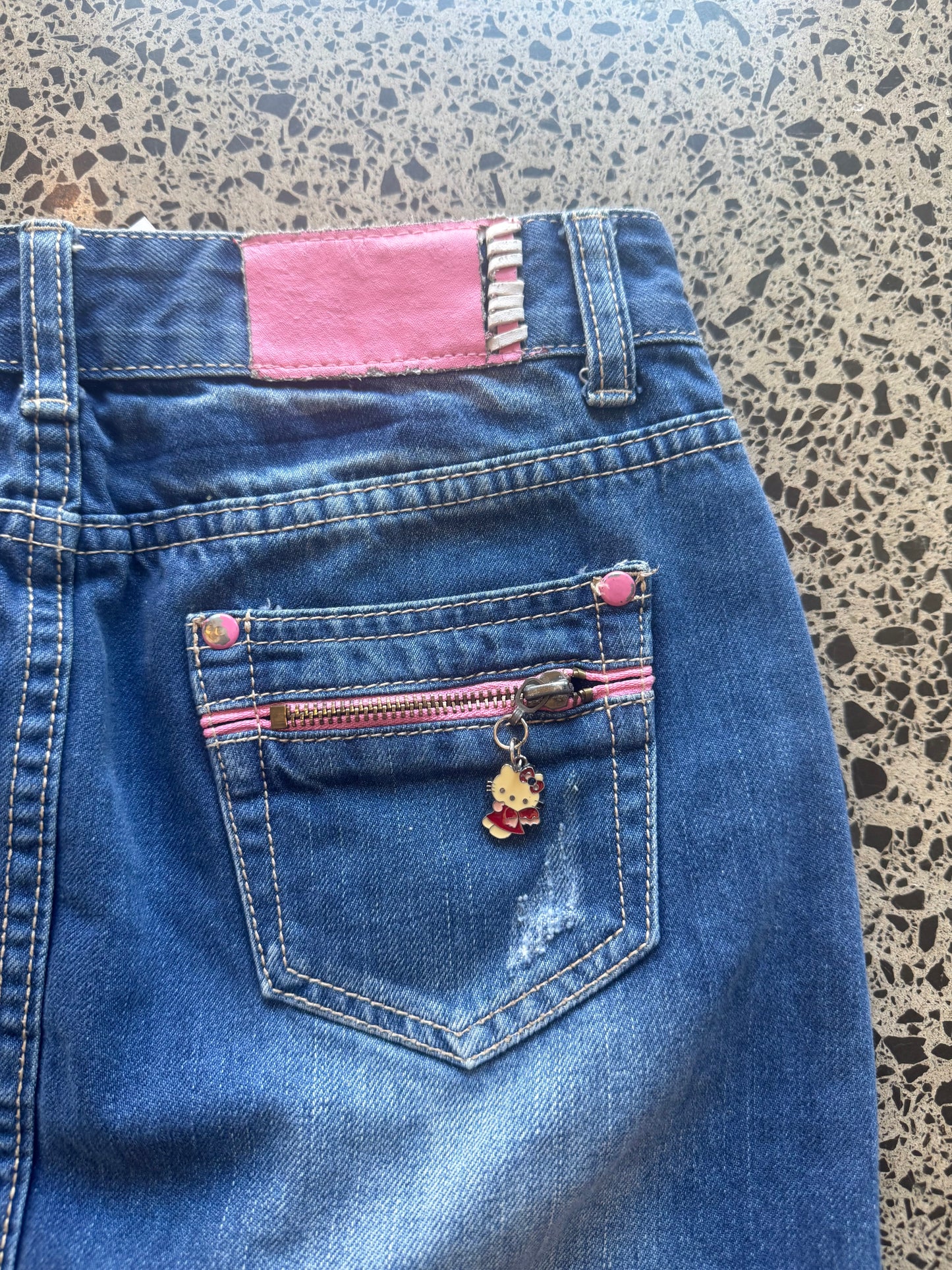 'Hello Kitty' Denim Mini Skirt - XS