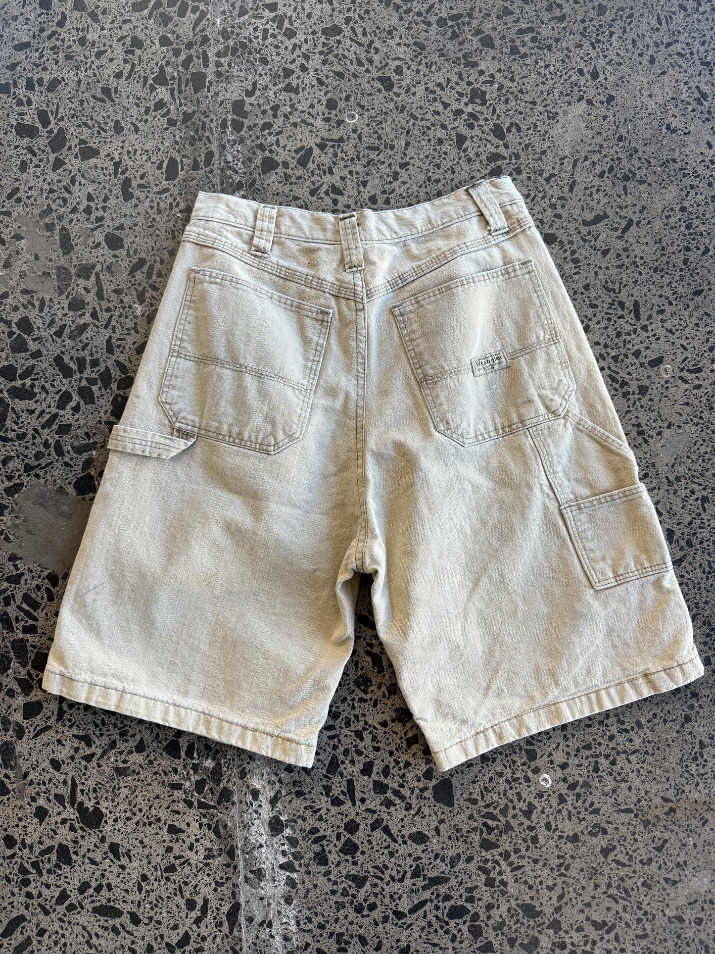 Beige Wrangler Jorts - 26W