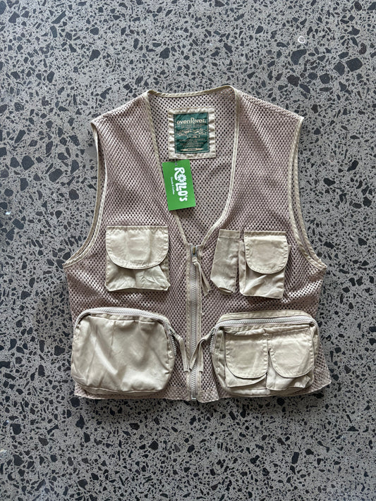 Beige Tactical Fishing Utility Vest - L