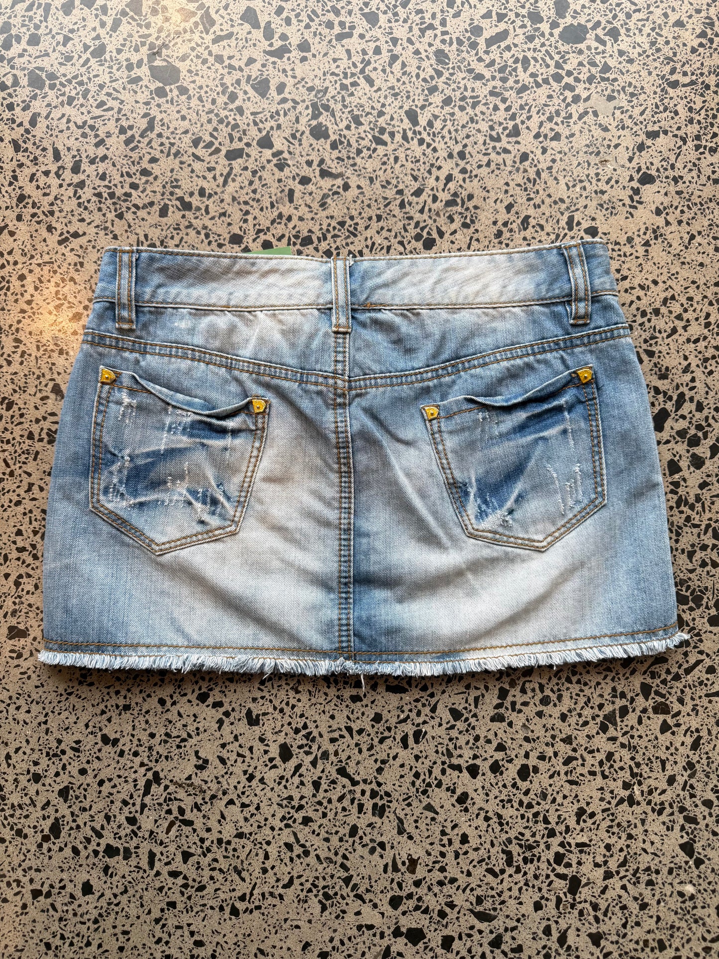 Light Denim Mini Skirt - XS