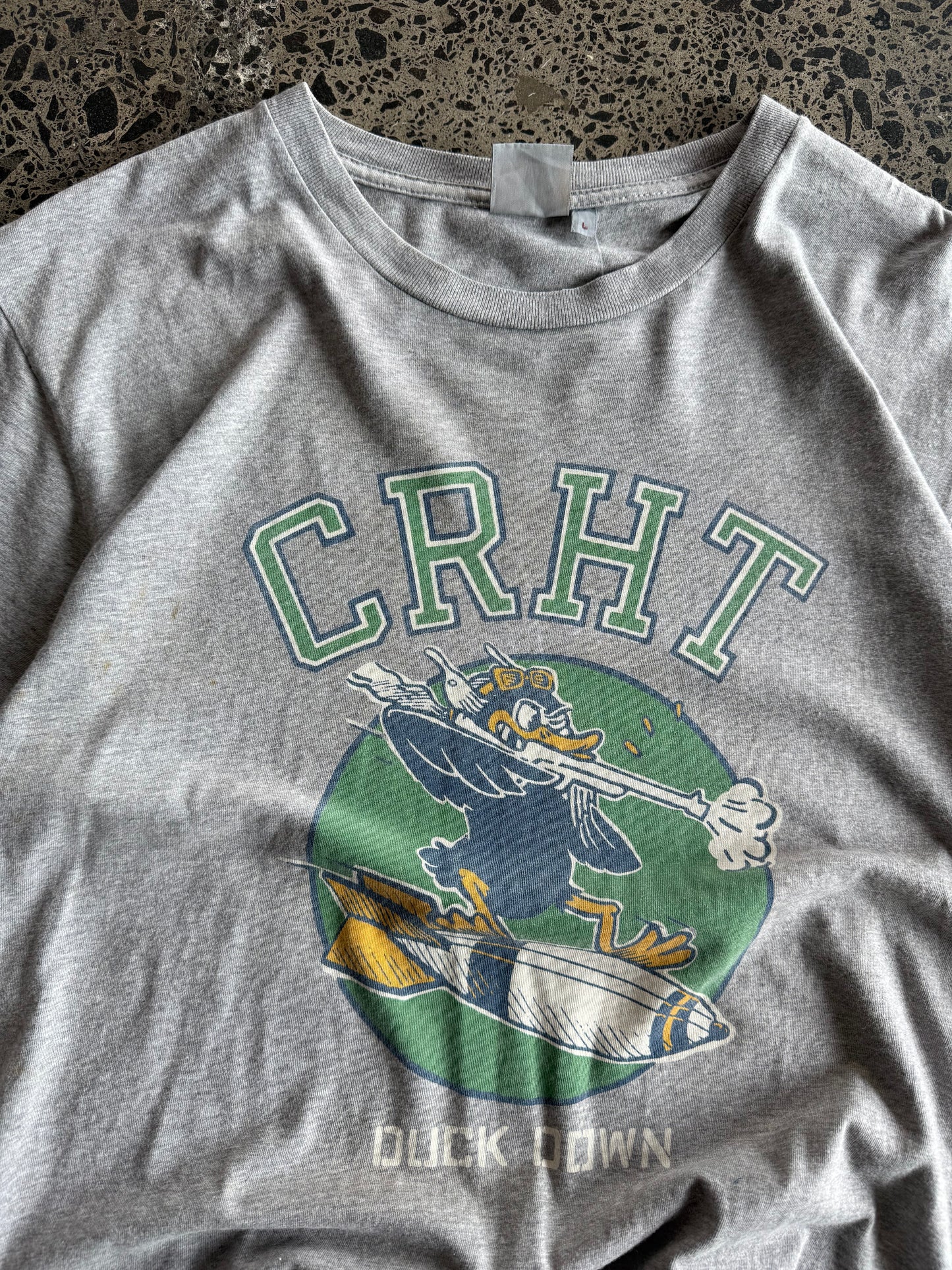 Grey Carhartt Graphic T-shirt - L