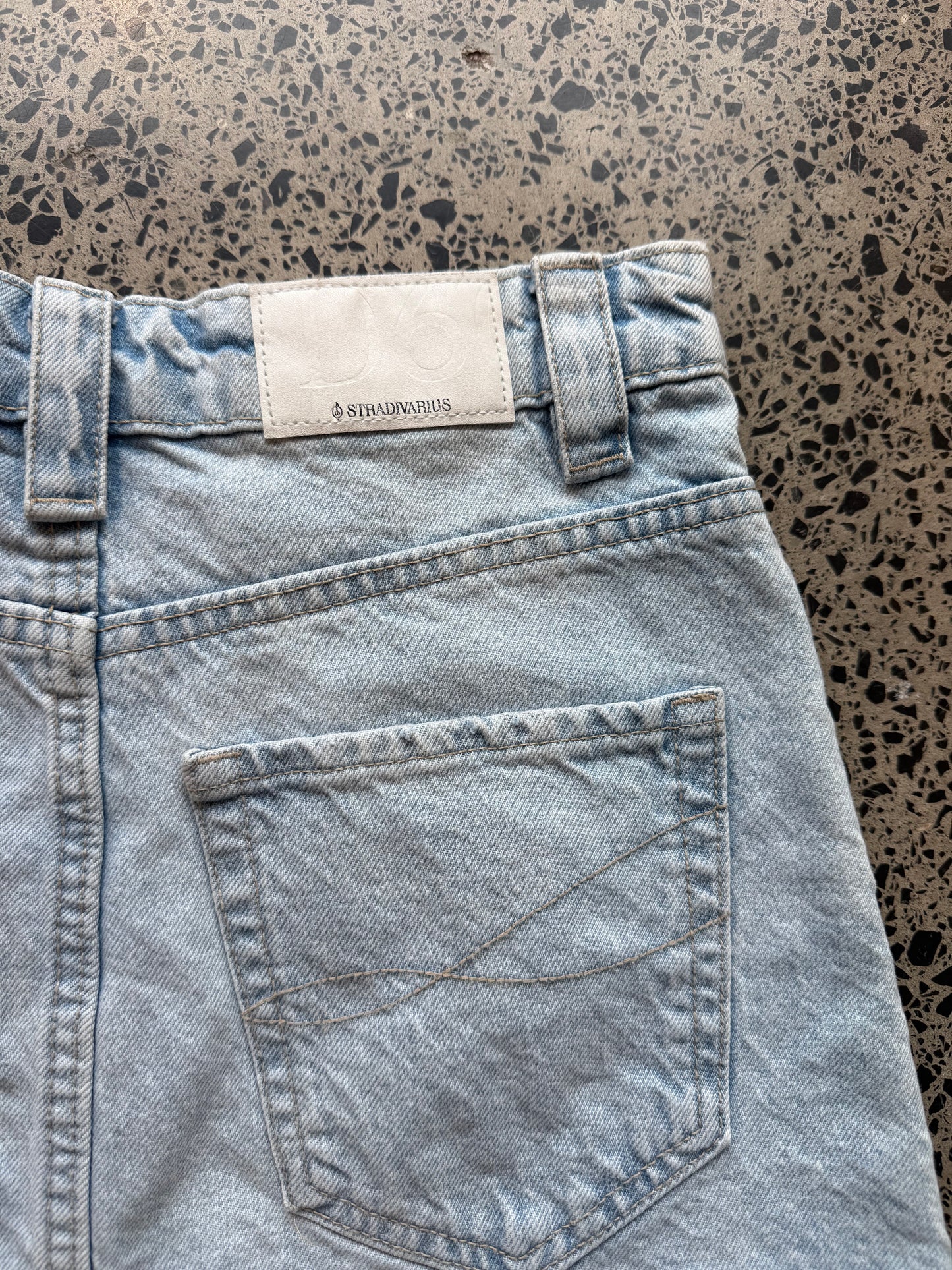 Light Blue Denim Mini Skirt - S