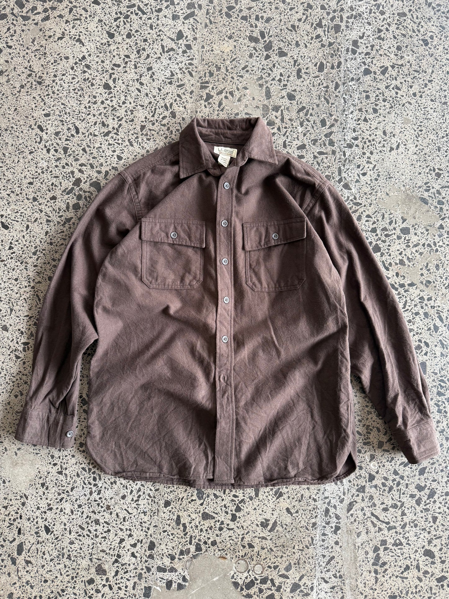 L.L.Bean Brown Chamois Cloth Shirt - M