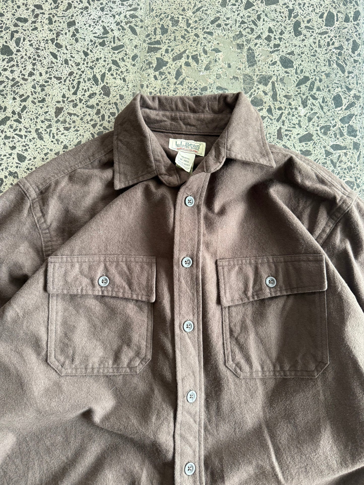 L.L.Bean Brown Chamois Cloth Shirt - M