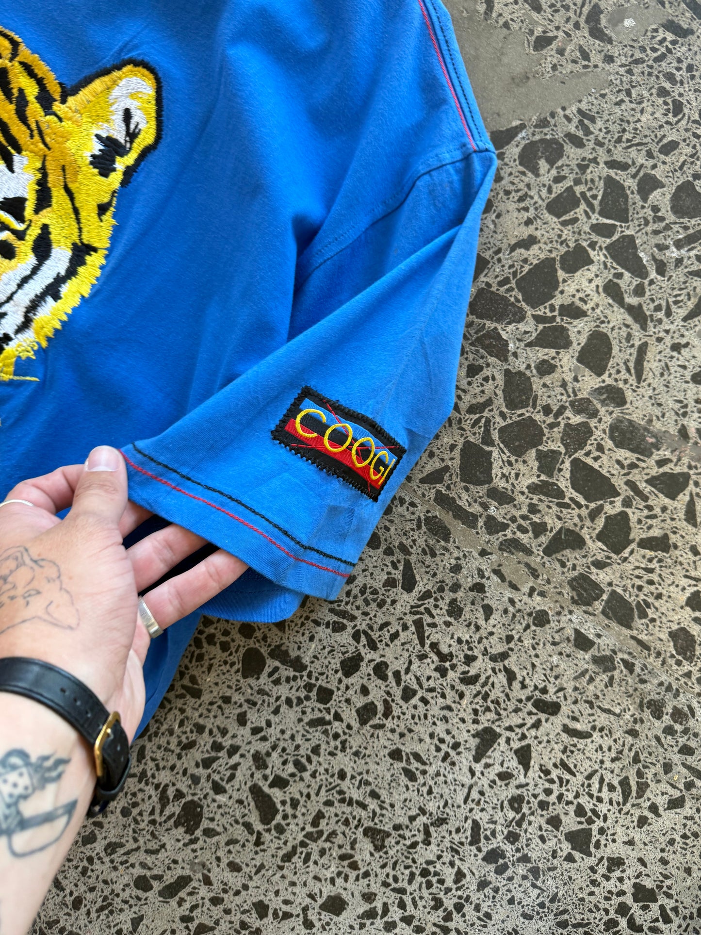Deadstock Coogi Embroidered Tiger Tee - 2XL