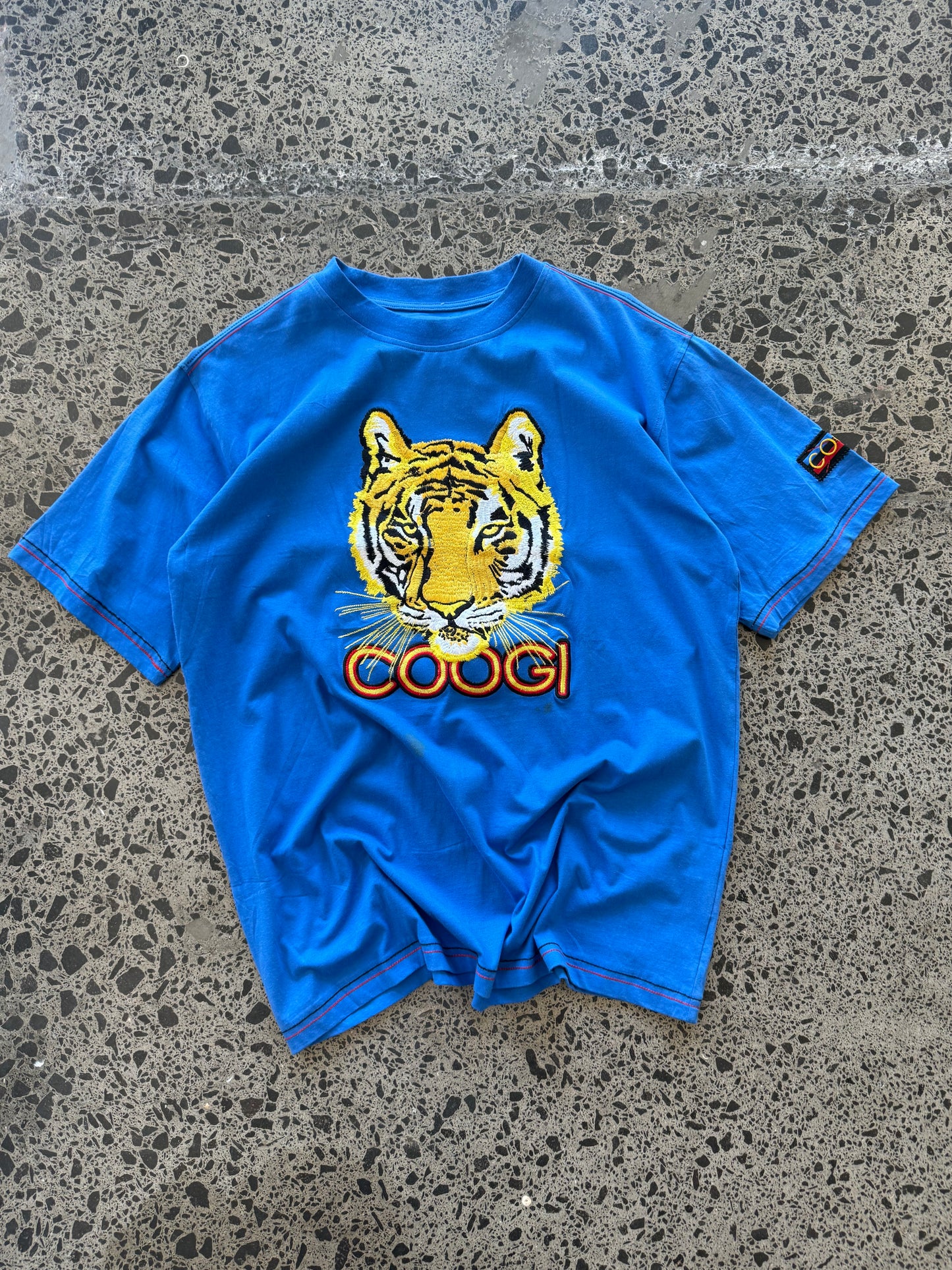 Deadstock Coogi Embroidered Tiger Tee - 2XL