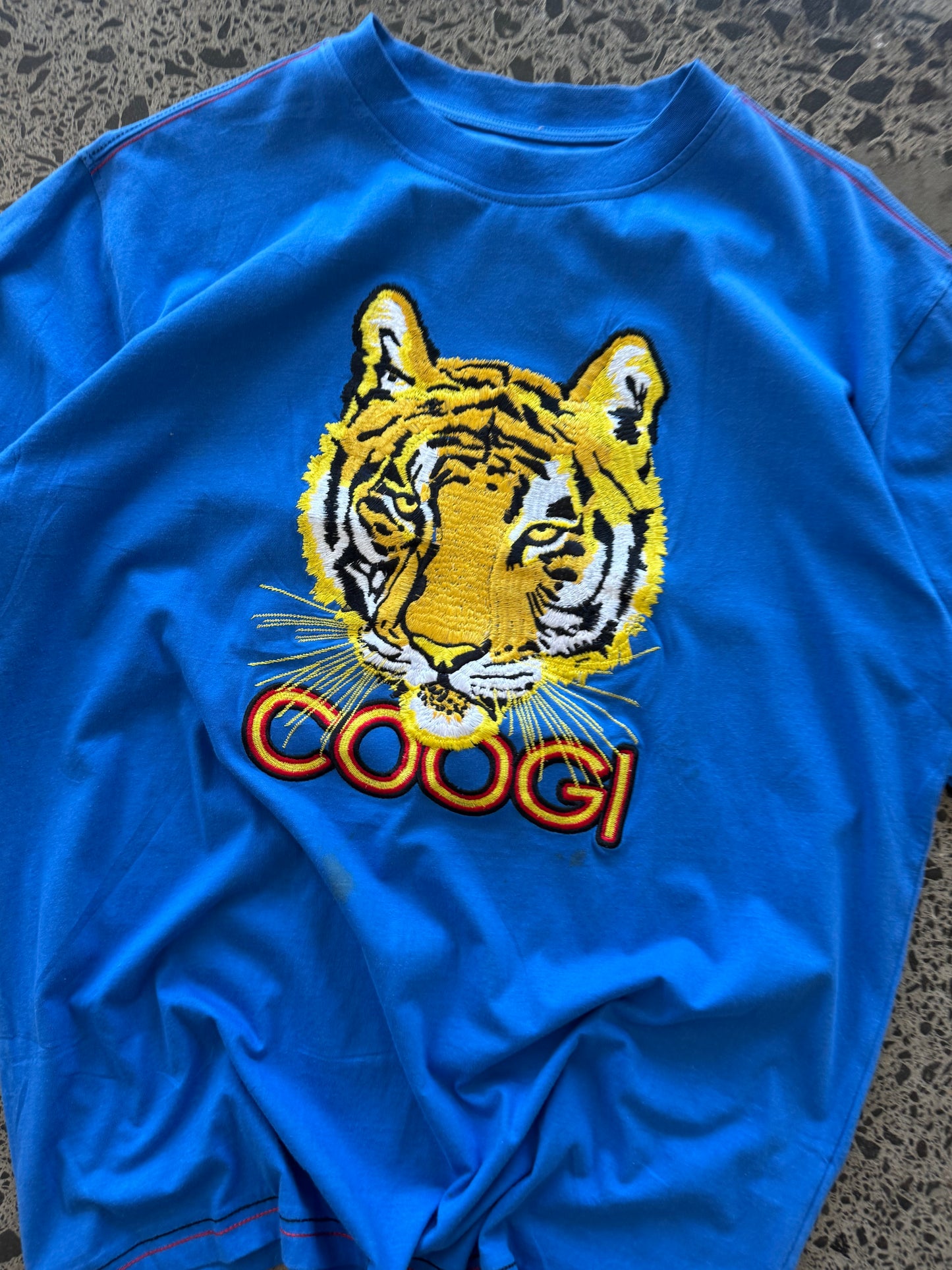 Deadstock Coogi Embroidered Tiger Tee - 2XL