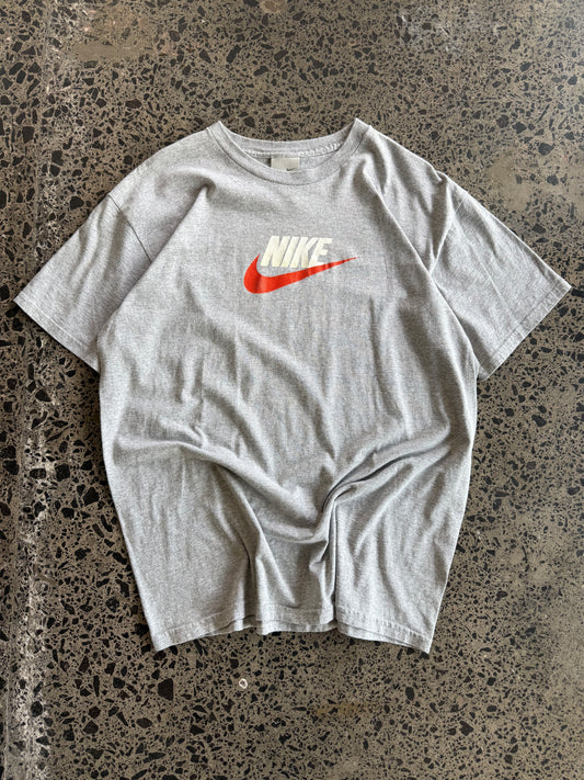 2000's Grey Nike 'Swoosh' Tee - XL