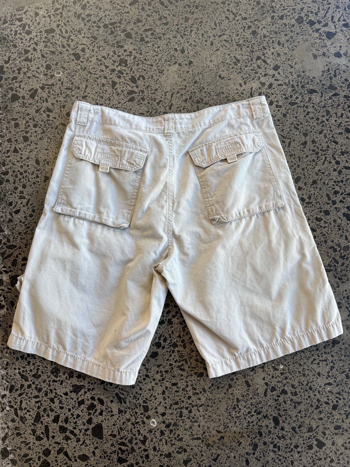 Beige Cargo Shorts - 32W
