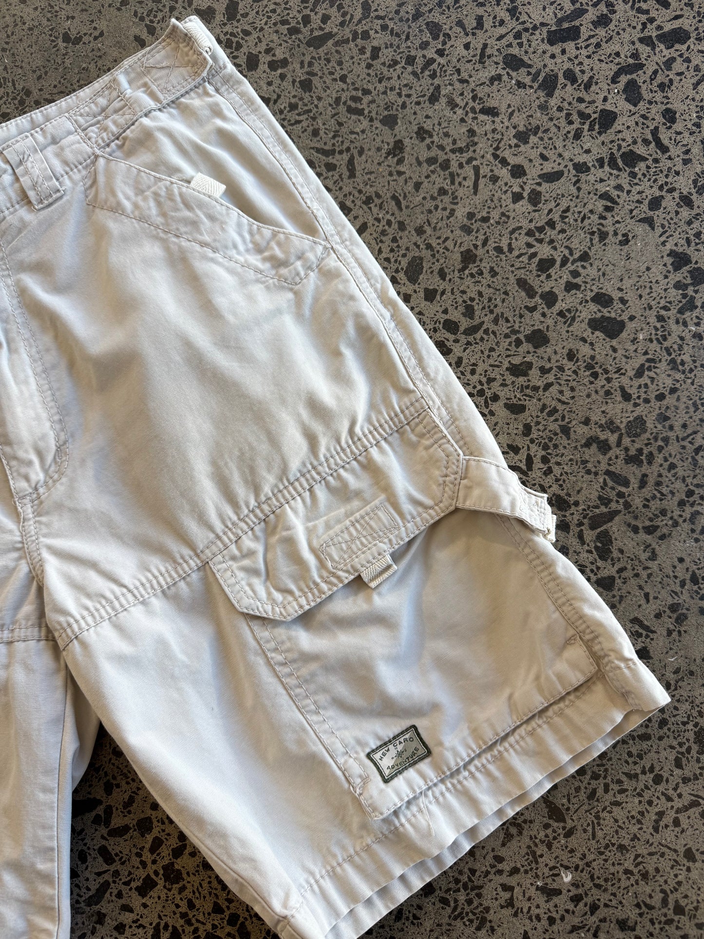 Beige Cargo Shorts - 32W