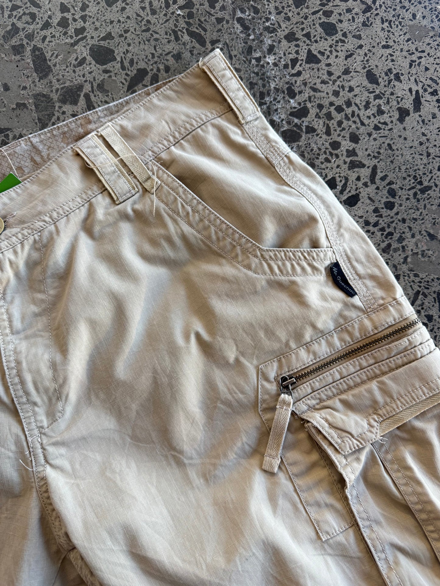 Beige Quecheo Cargo Shorts - 40W