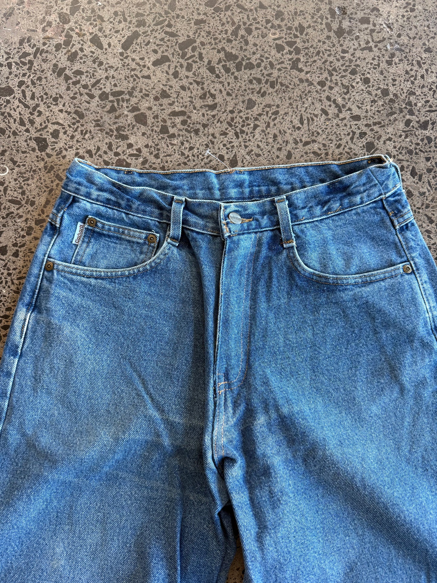 Mid Blue Carhartt Denim Jeans - 30W x 26L Mens OR 8/10 Womens