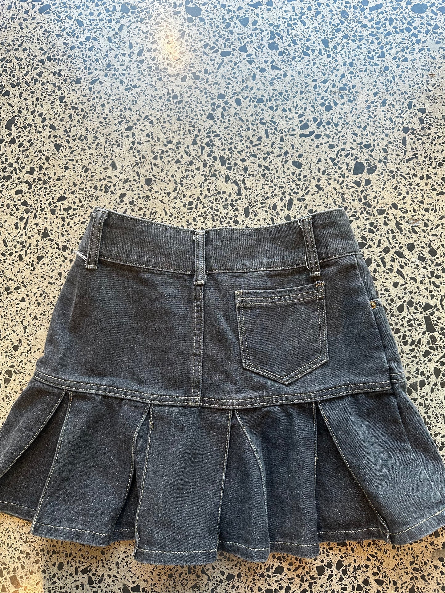 Black Pleated Mini Skirt - S