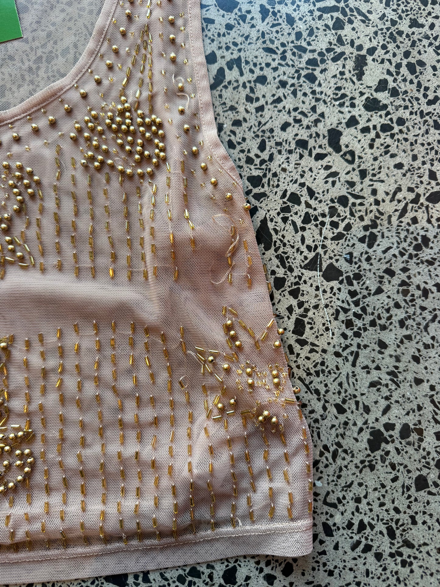 Dark Peach Crop Top - S