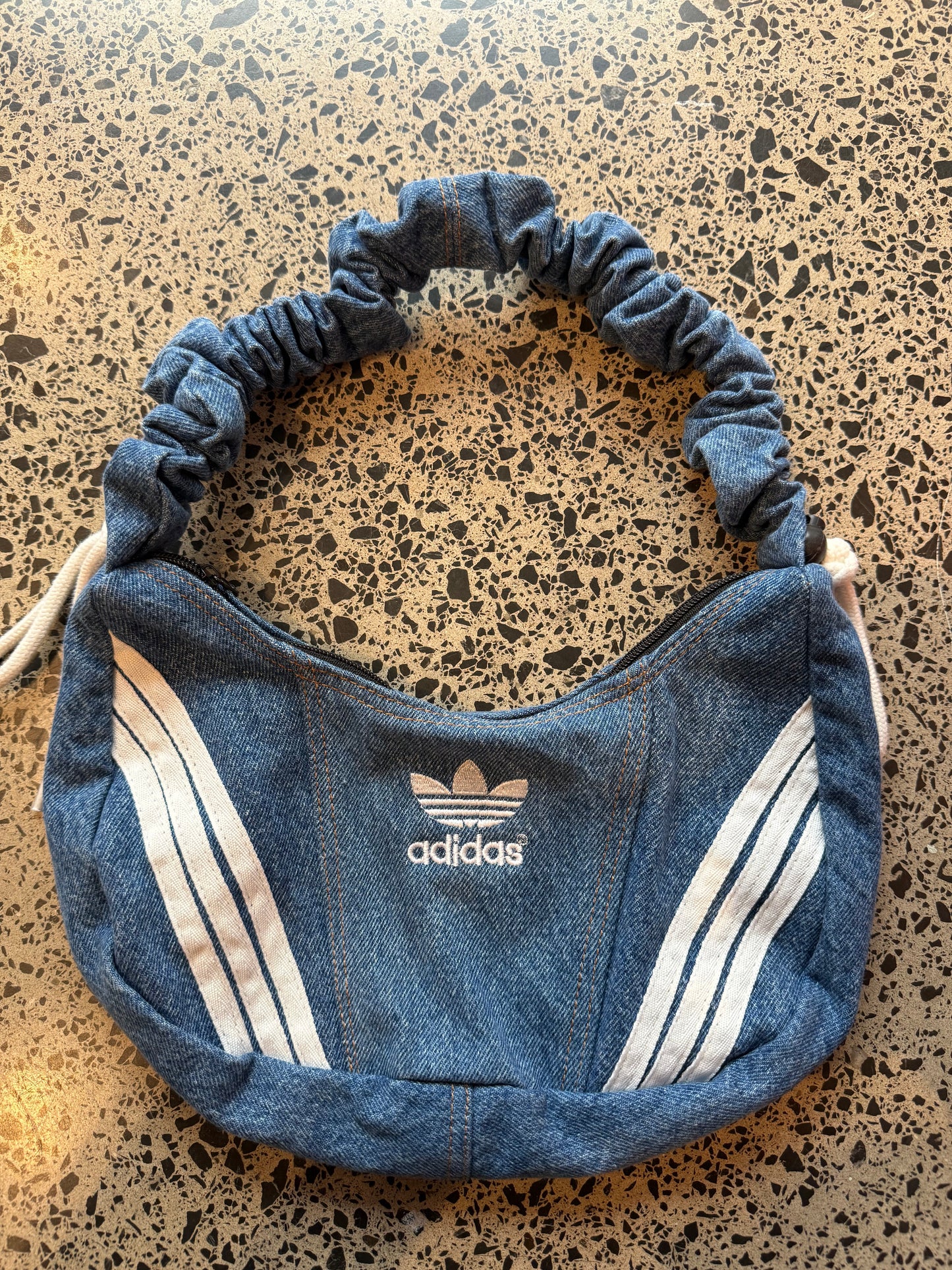 Blue Denim Adidas Rework Shoulder Bag