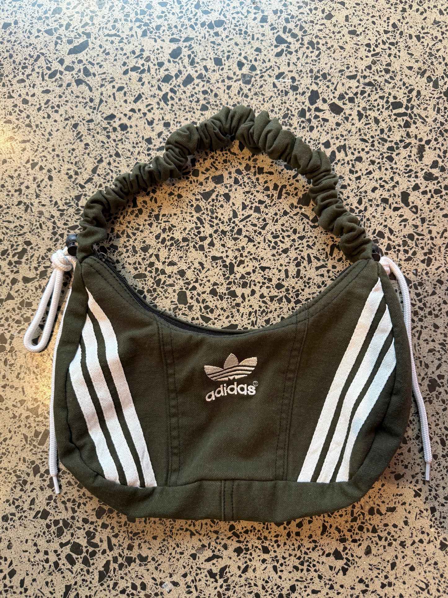 Dark Green Rework Adidas Shoulder Bag