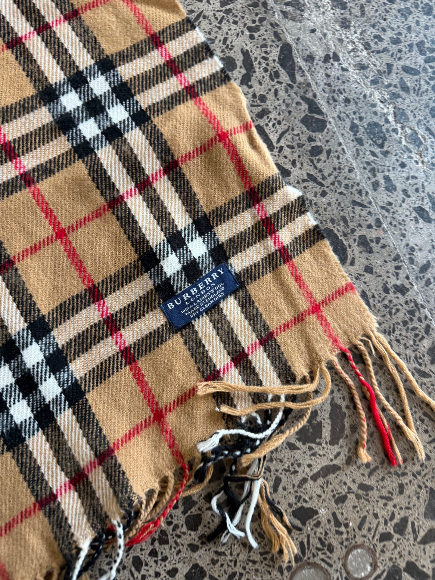 Iconic Burberry Wool Scarf