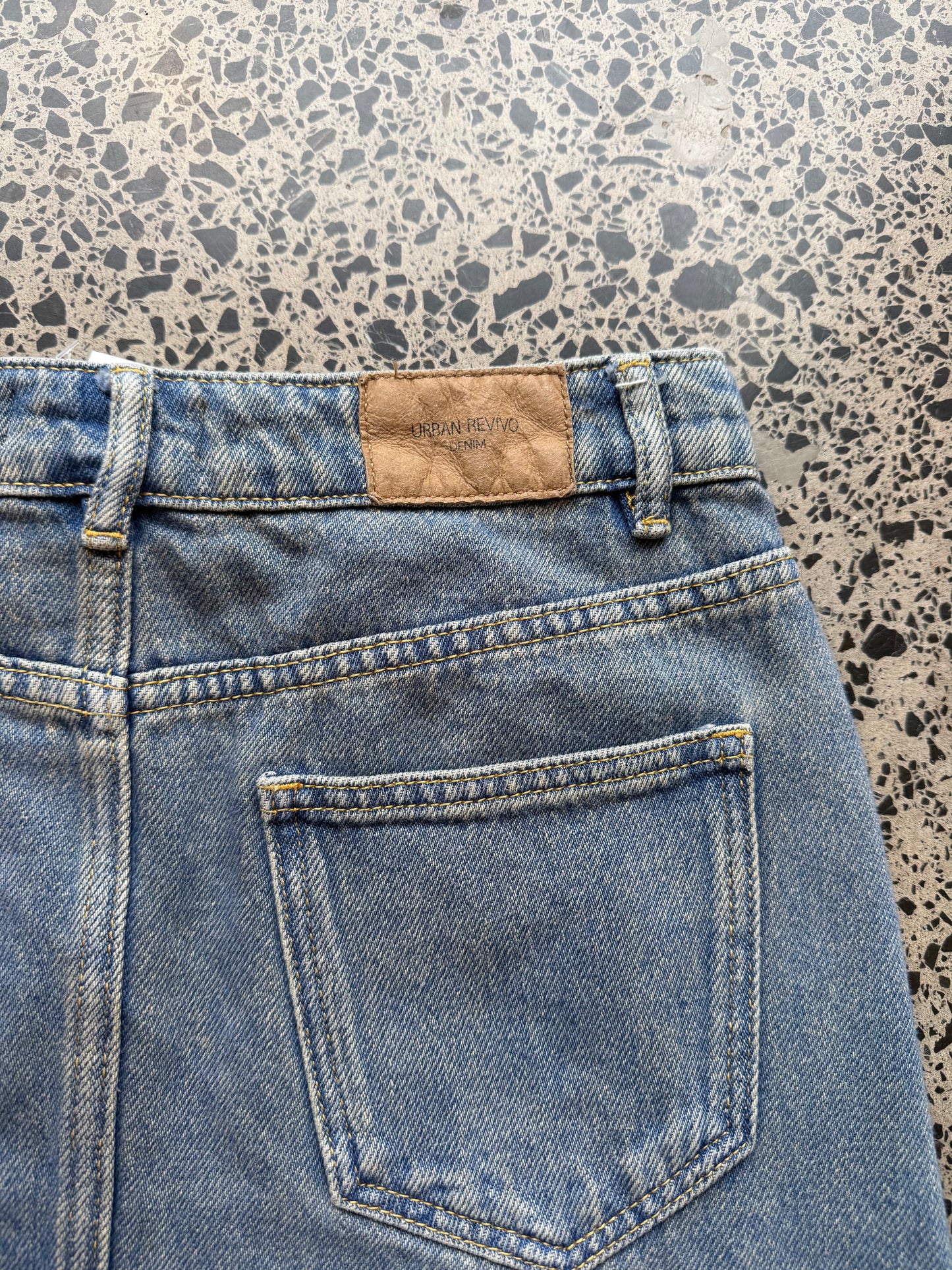 Light Blue Denim Mini Skirt - XS