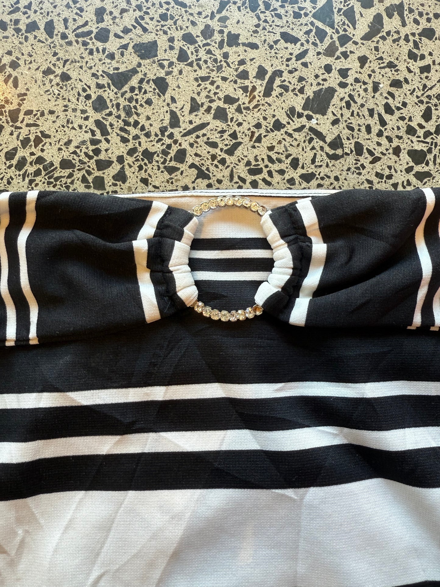 Black & White Bandeau Top - S