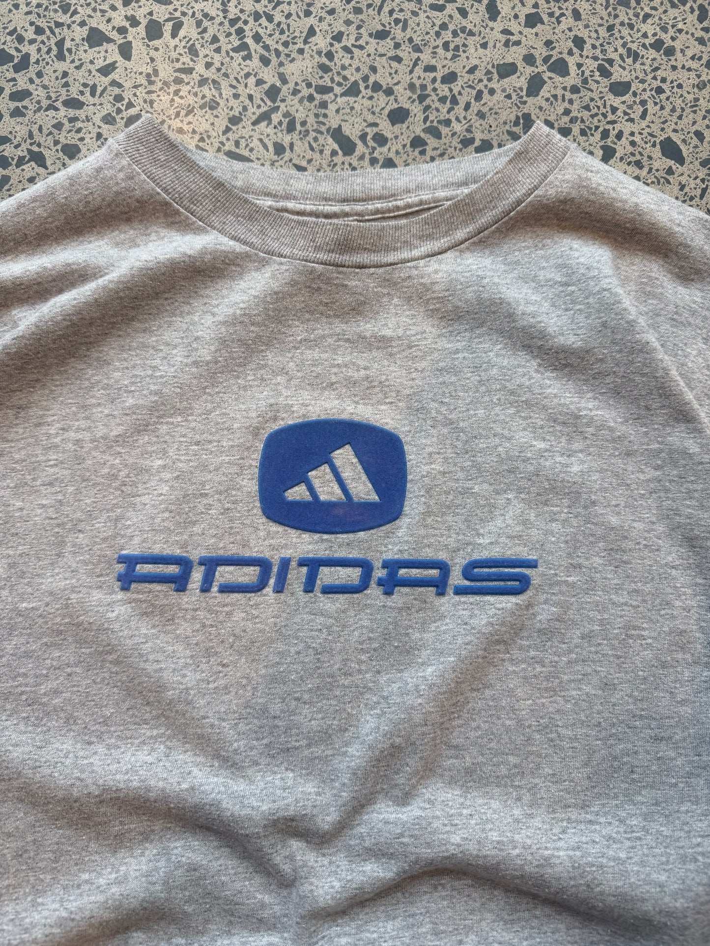 Late 90's Velvet Adidas Logo Tee - L