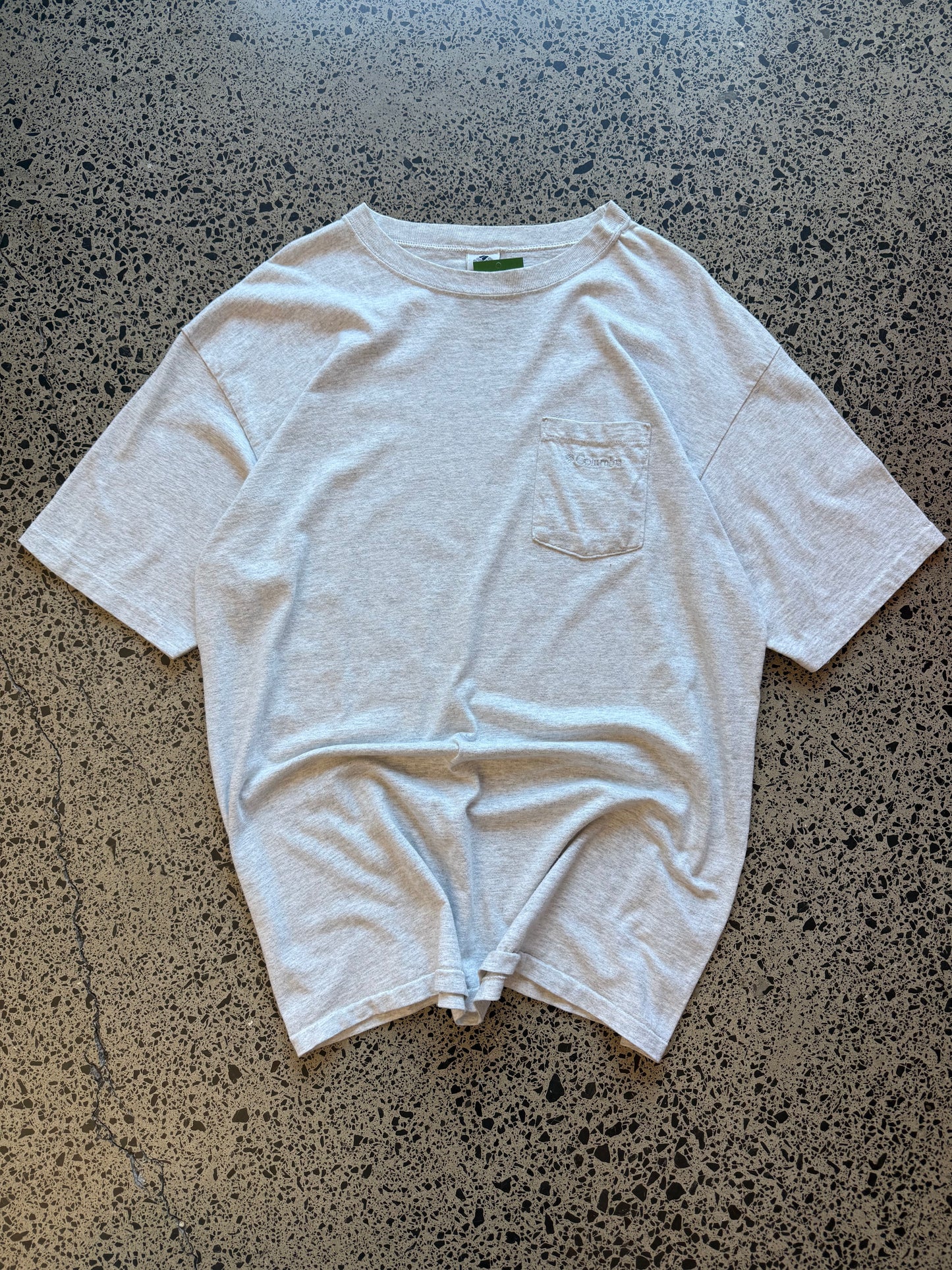 90's Columbia Blank Tee (Grey) - XL