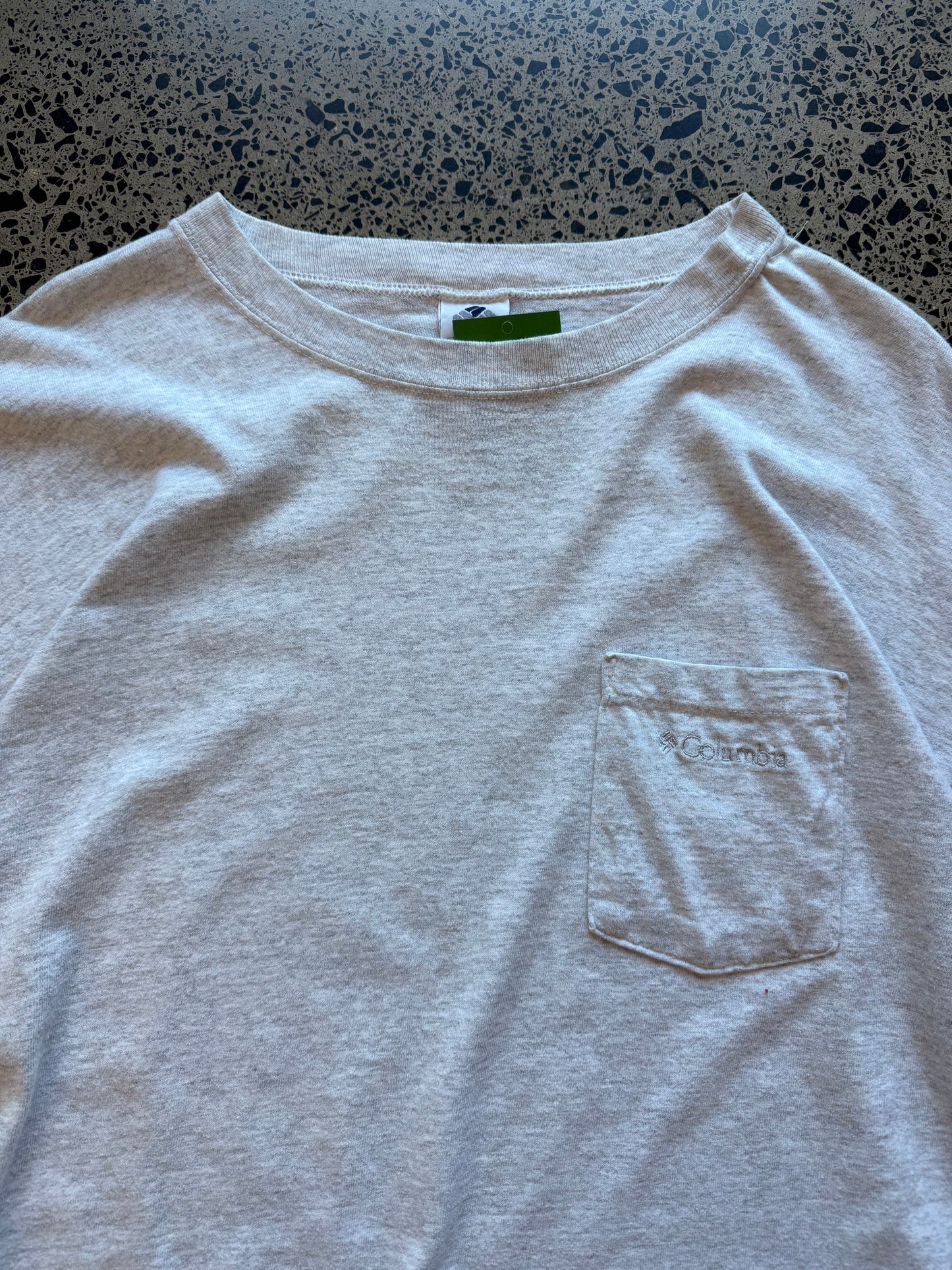 90's Columbia Blank Tee (Grey) - XL
