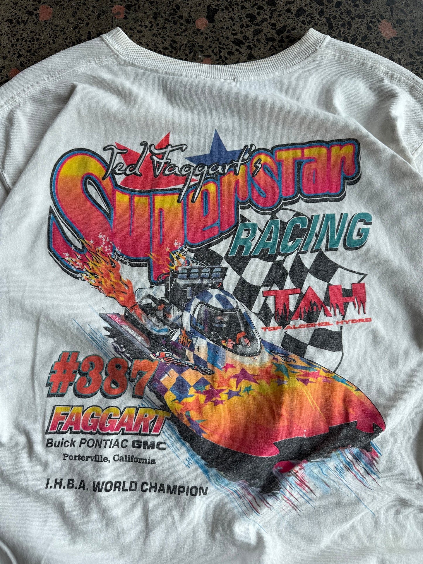 y2k Car Racing Graphic T-shirt - L